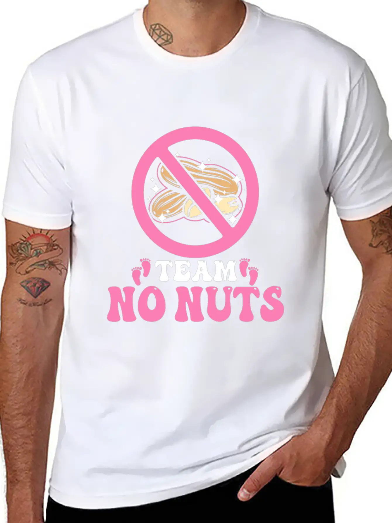 Team No Nuts Team Pink Girl Gender Reveal Unisex Casual T-Shirt – Clean Design For Daily Comfort