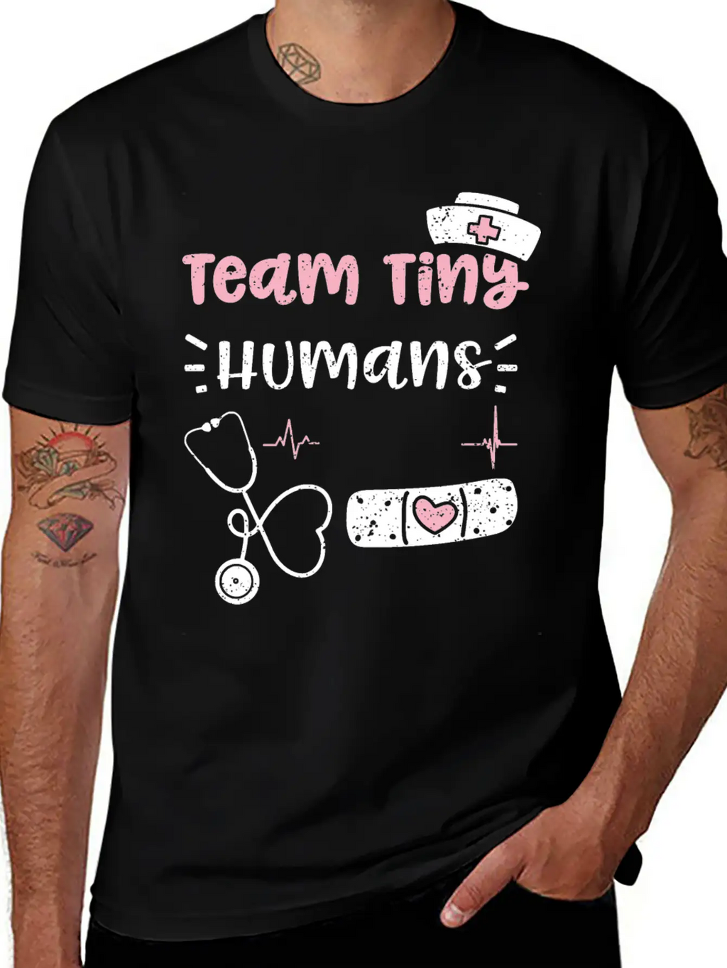Team Tiny Humans - Nurse Unisex Casual T-Shirt – Clean Design For Daily Comfort