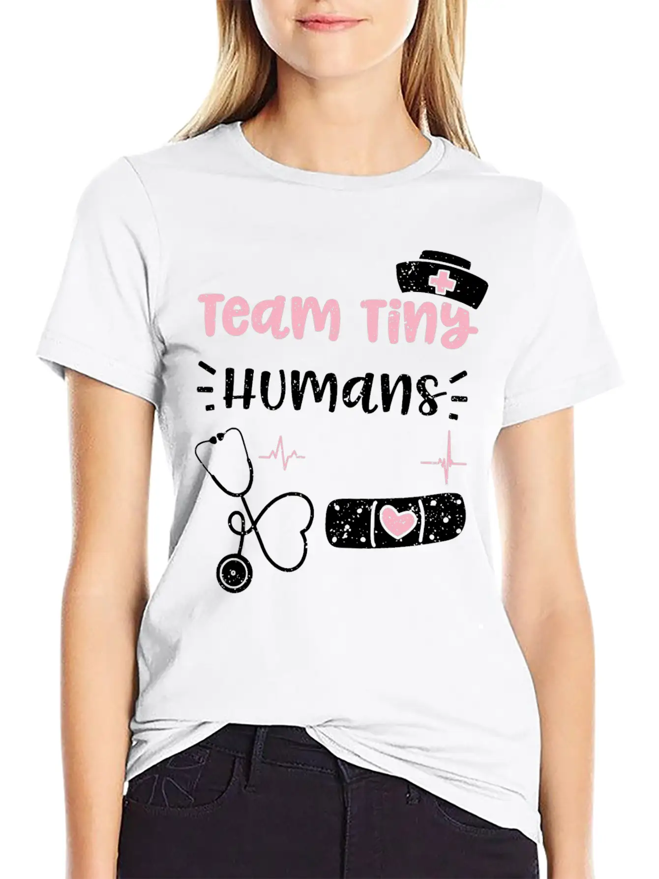 Team Tiny Humans - Nurse Unisex Casual T-Shirt – Clean Design For Daily Comfort