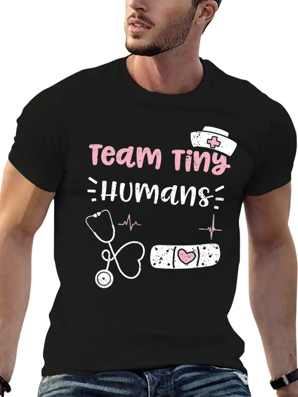 Team Tiny Humans - Nurse Unisex Casual T-Shirt – Clean Design For Daily Comfort