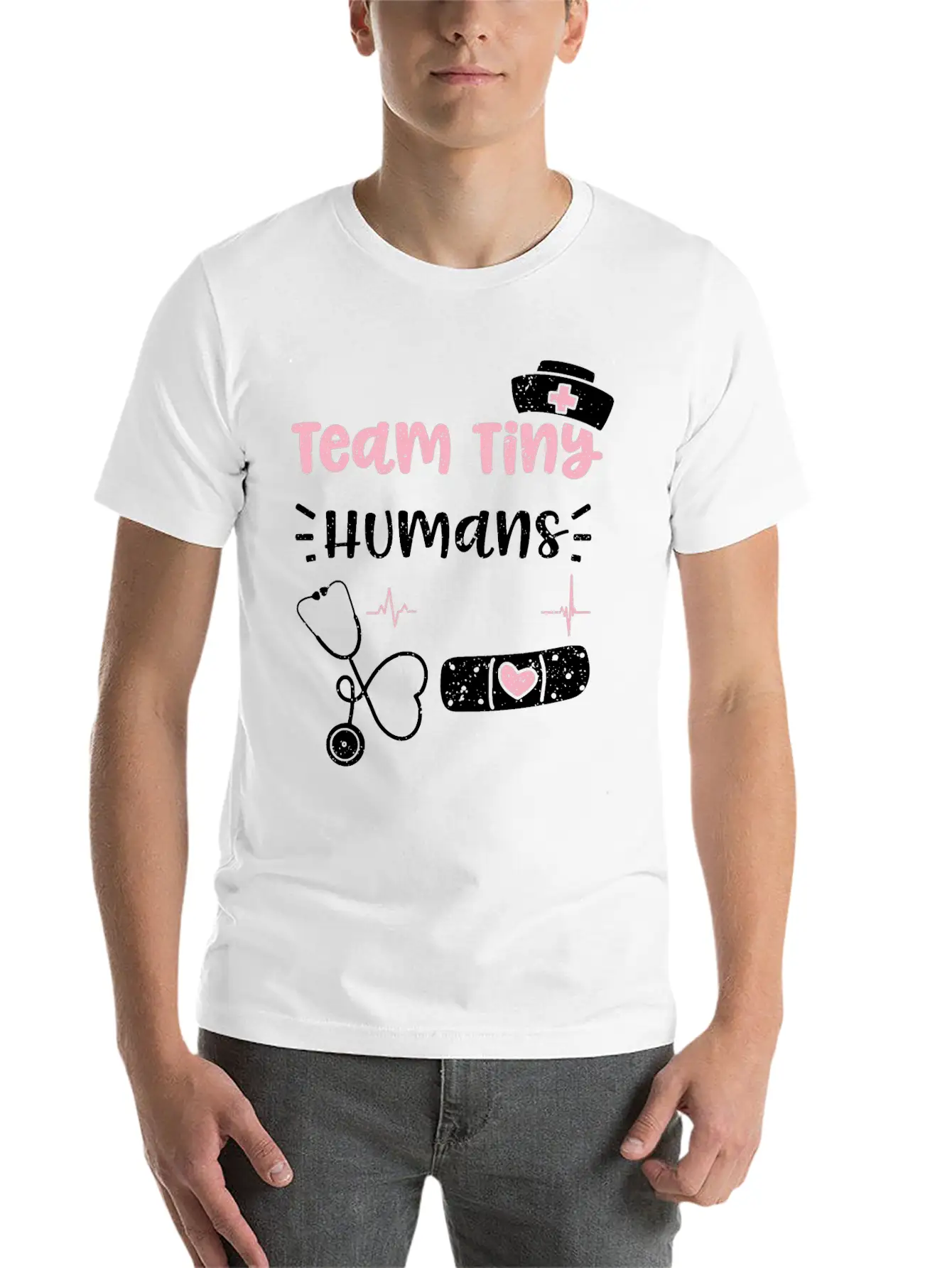 Team Tiny Humans - Nurse Unisex Casual T-Shirt – Clean Design For Daily Comfort