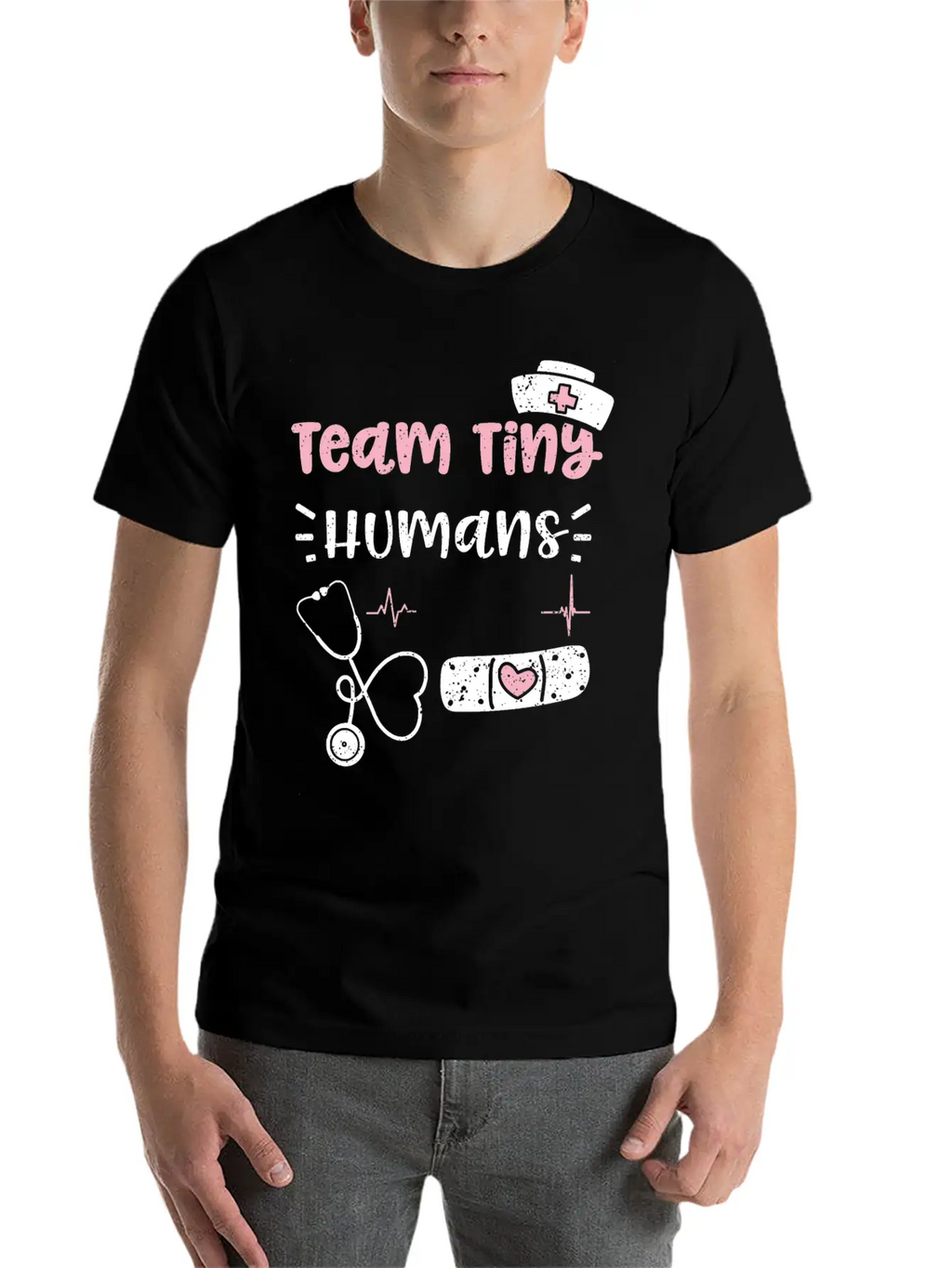 Team Tiny Humans - Nurse Unisex Casual T-Shirt – Clean Design For Daily Comfort