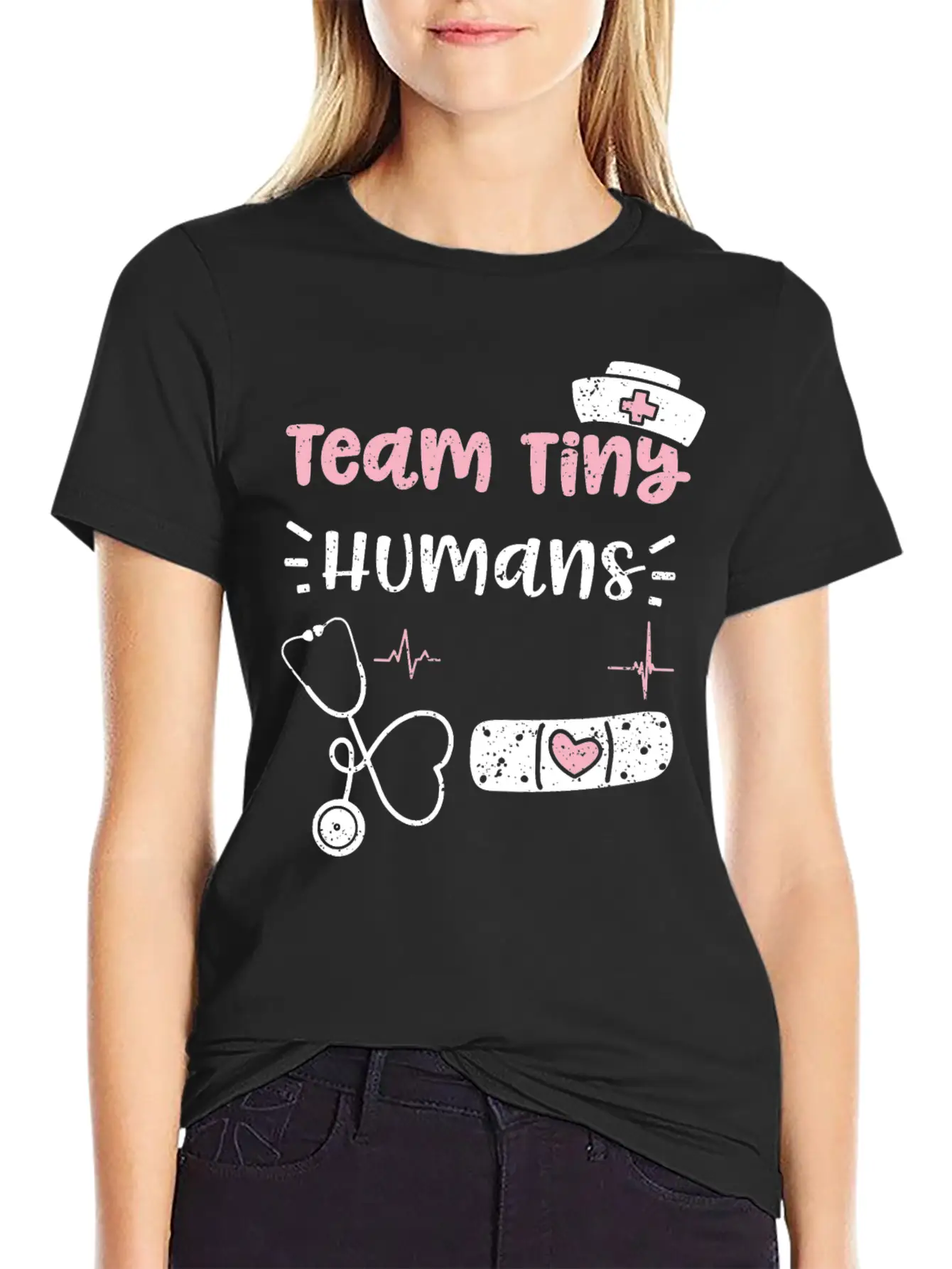 Team Tiny Humans - Nurse Unisex Casual T-Shirt – Clean Design For Daily Comfort