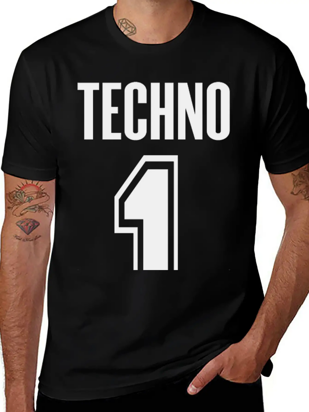 Techno #1 Unisex Short Sleeve Soft Cotton T-Shirt – Casual Everyday Wear