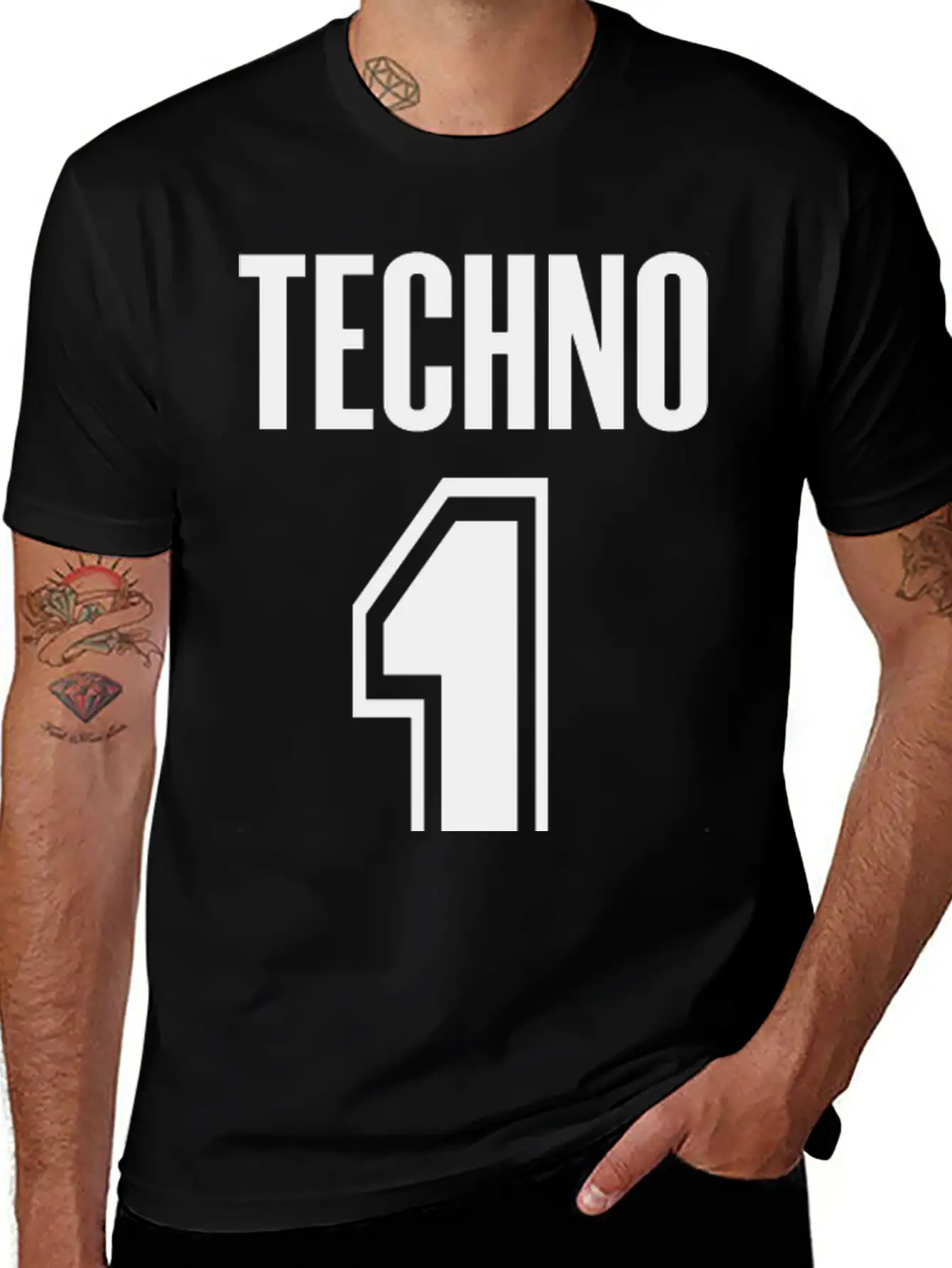 Techno #1 Unisex Short Sleeve Soft Cotton T-Shirt – Casual Everyday Wear