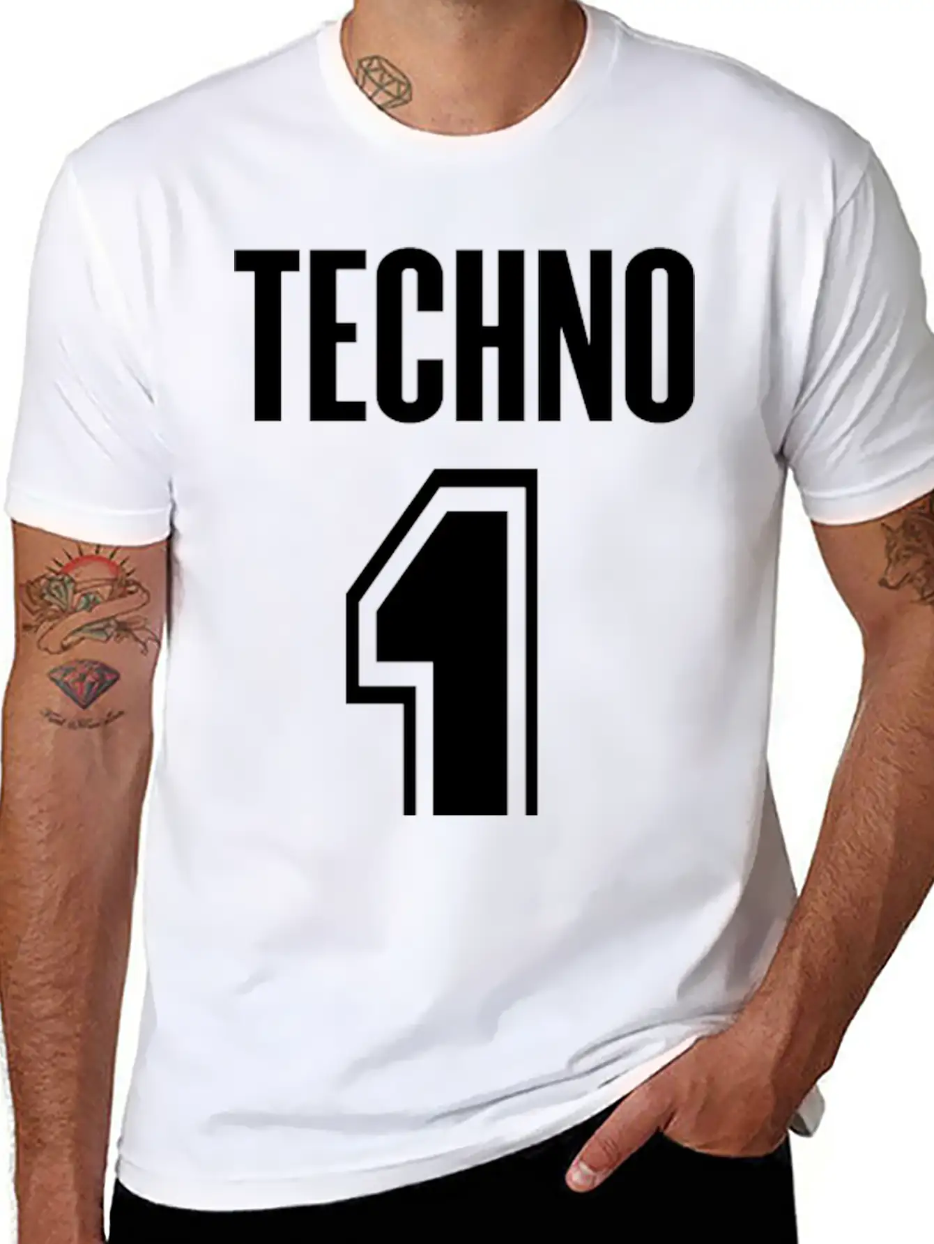 Techno #1 Unisex Short Sleeve Soft Cotton T-Shirt – Casual Everyday Wear