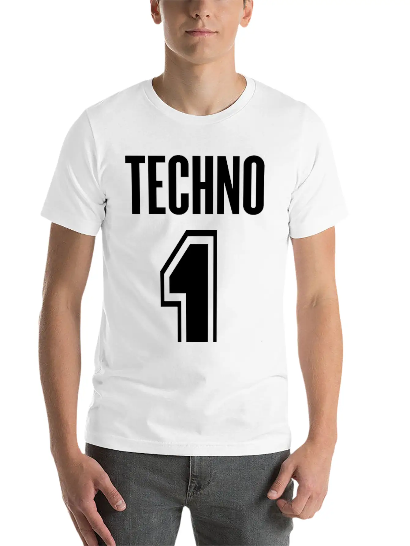 Techno #1 Unisex Short Sleeve Soft Cotton T-Shirt – Casual Everyday Wear