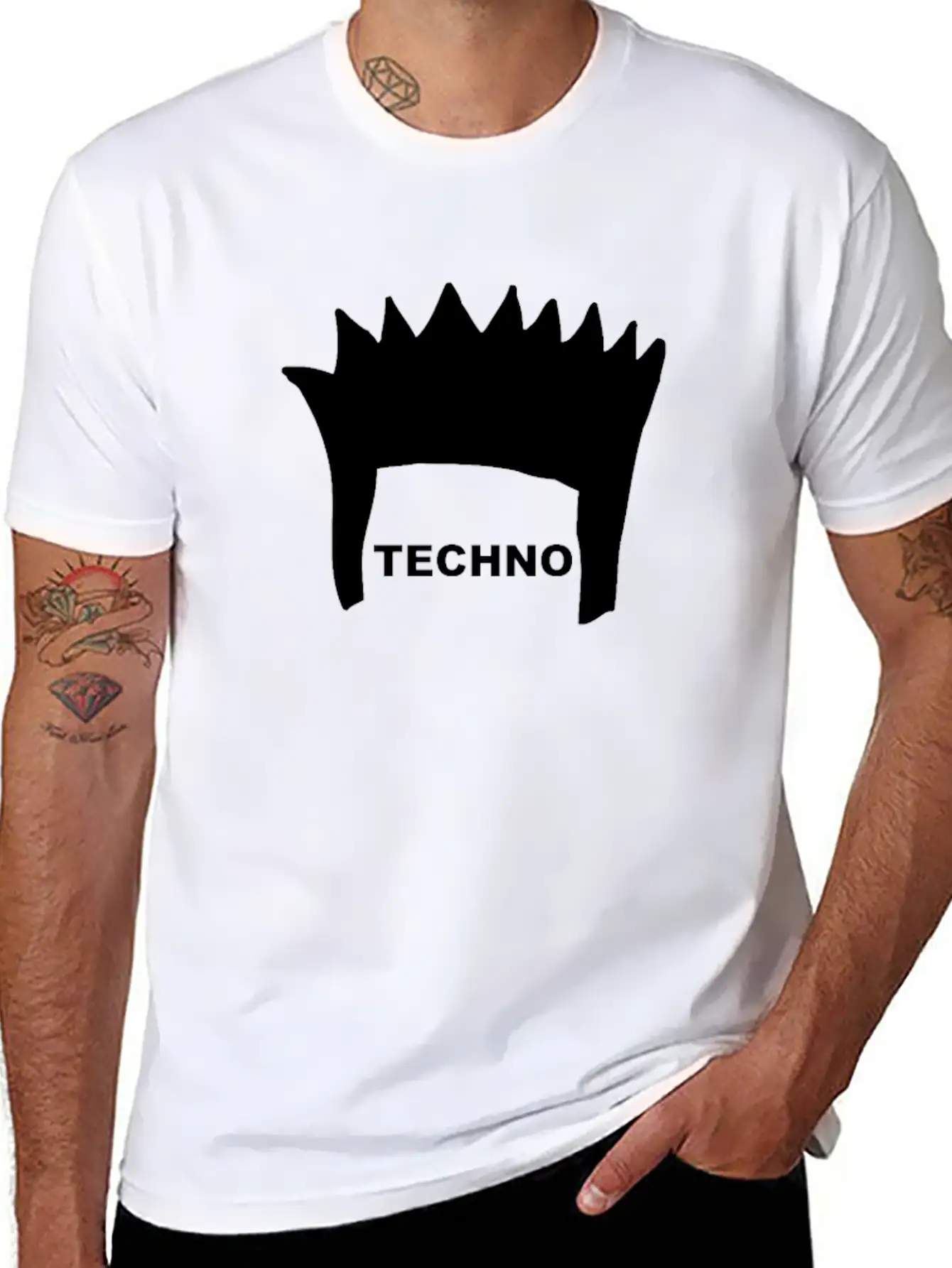 Techno Hair Casual Graphic T-Shirt – Simple And Comfortable Daily Wear