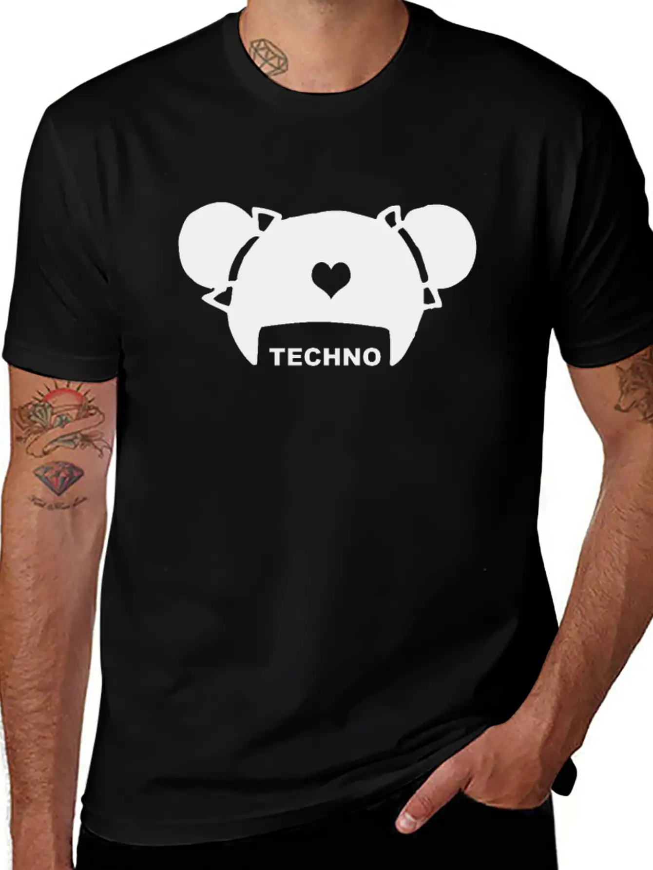 Techno Hair Underground Minimal Techno Minimal Breathable Soft Cotton T-Shirt – Timeless Casual Look