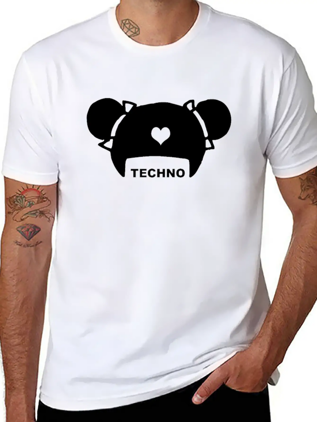 Techno Hair Underground Minimal Techno Minimal Breathable Soft Cotton T-Shirt – Timeless Casual Look