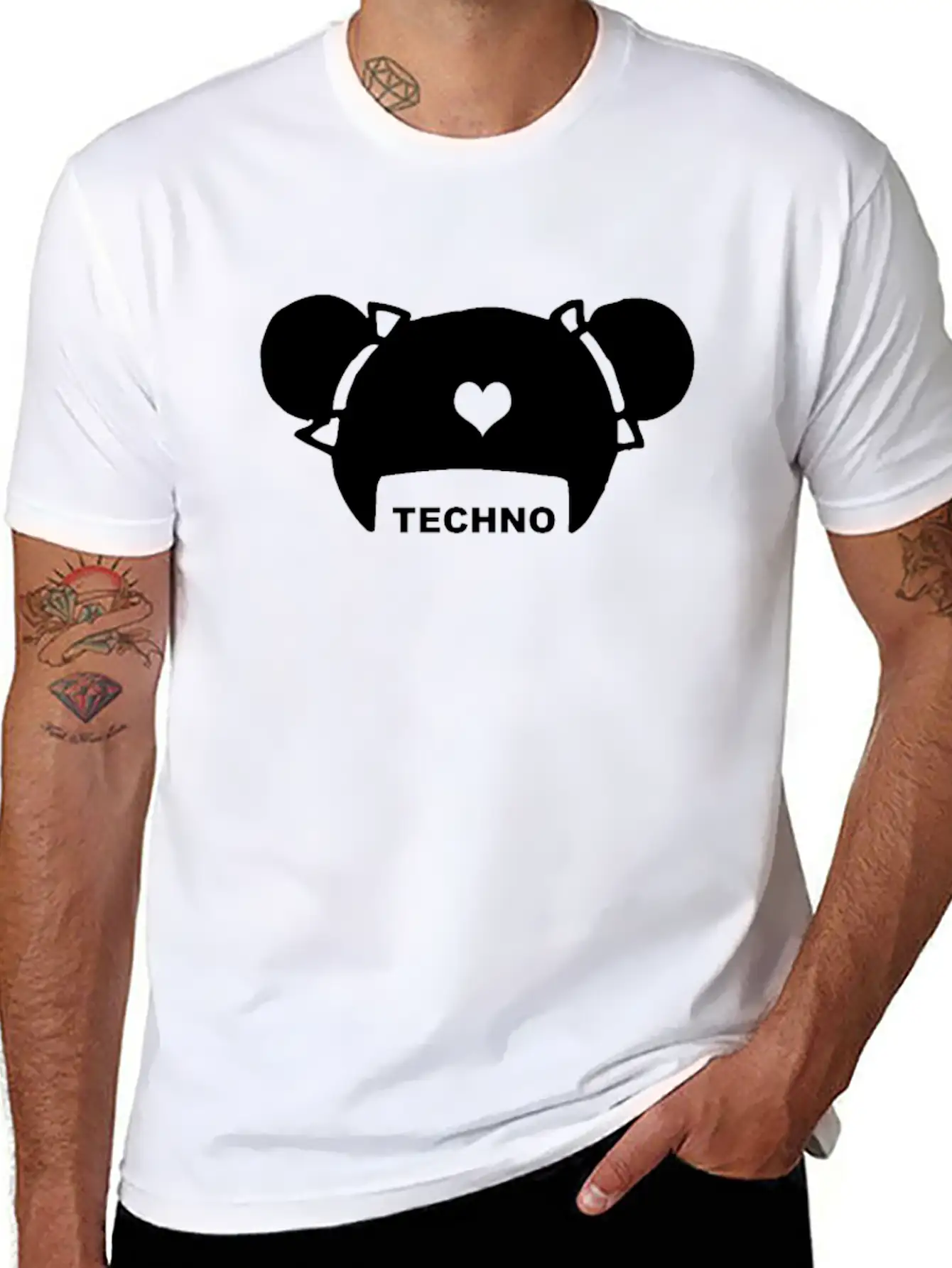 Techno Hair Underground Minimal Techno Minimal Breathable Soft Cotton T-Shirt – Timeless Casual Look