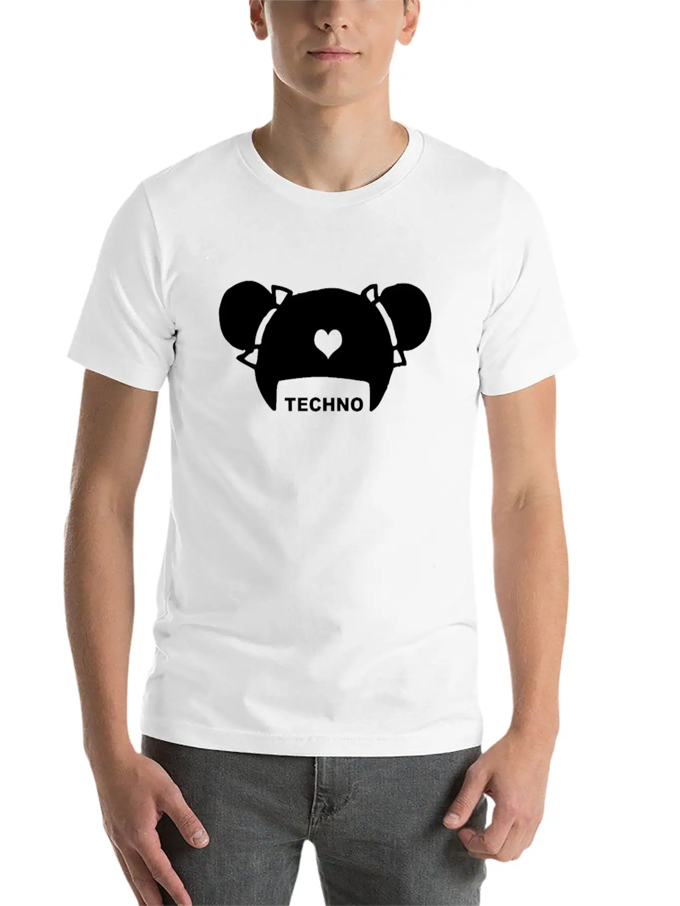 Techno Hair Underground Minimal Techno Minimal Breathable Soft Cotton T-Shirt – Timeless Casual Look