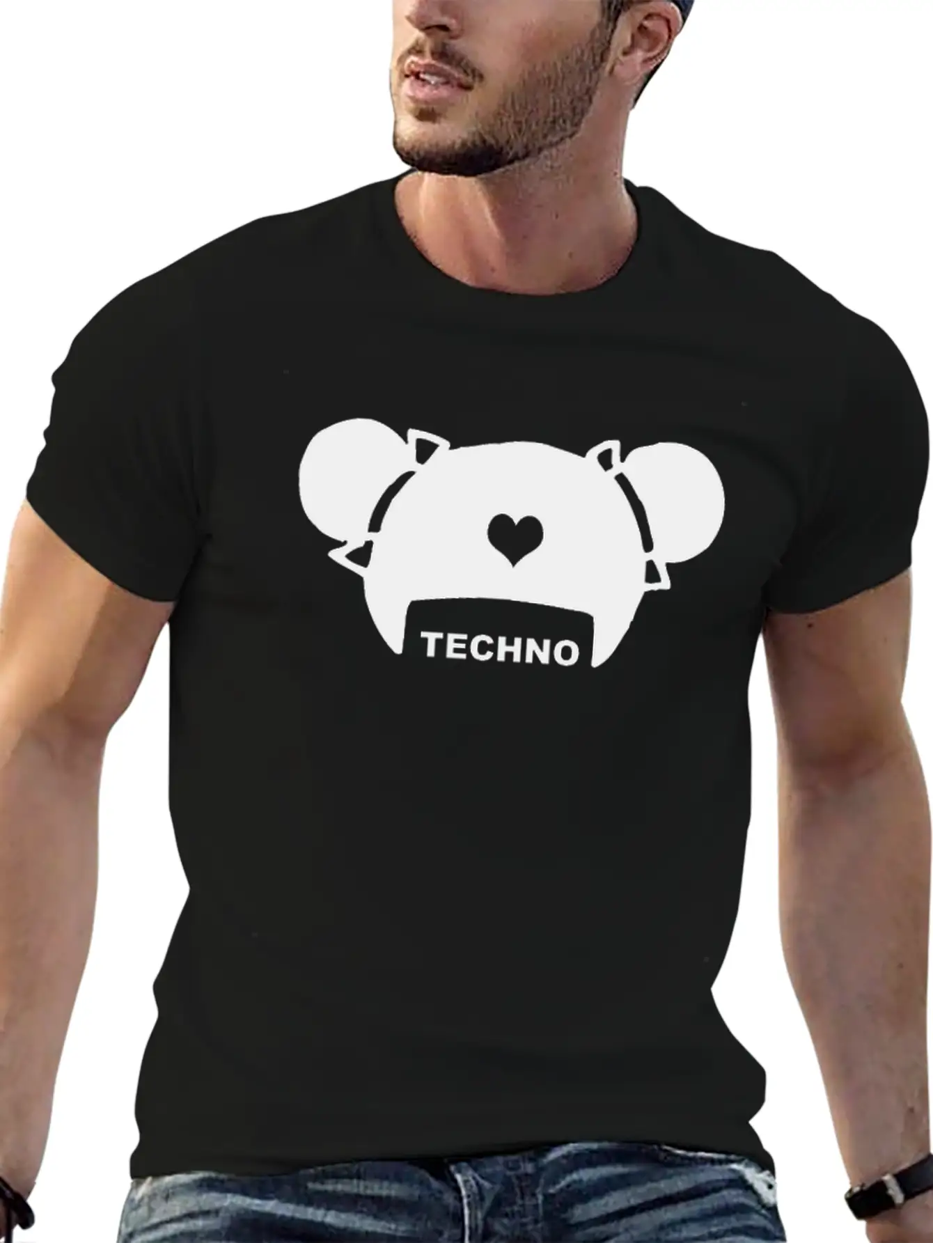 Techno Hair Underground Minimal Techno Minimal Breathable Soft Cotton T-Shirt – Timeless Casual Look