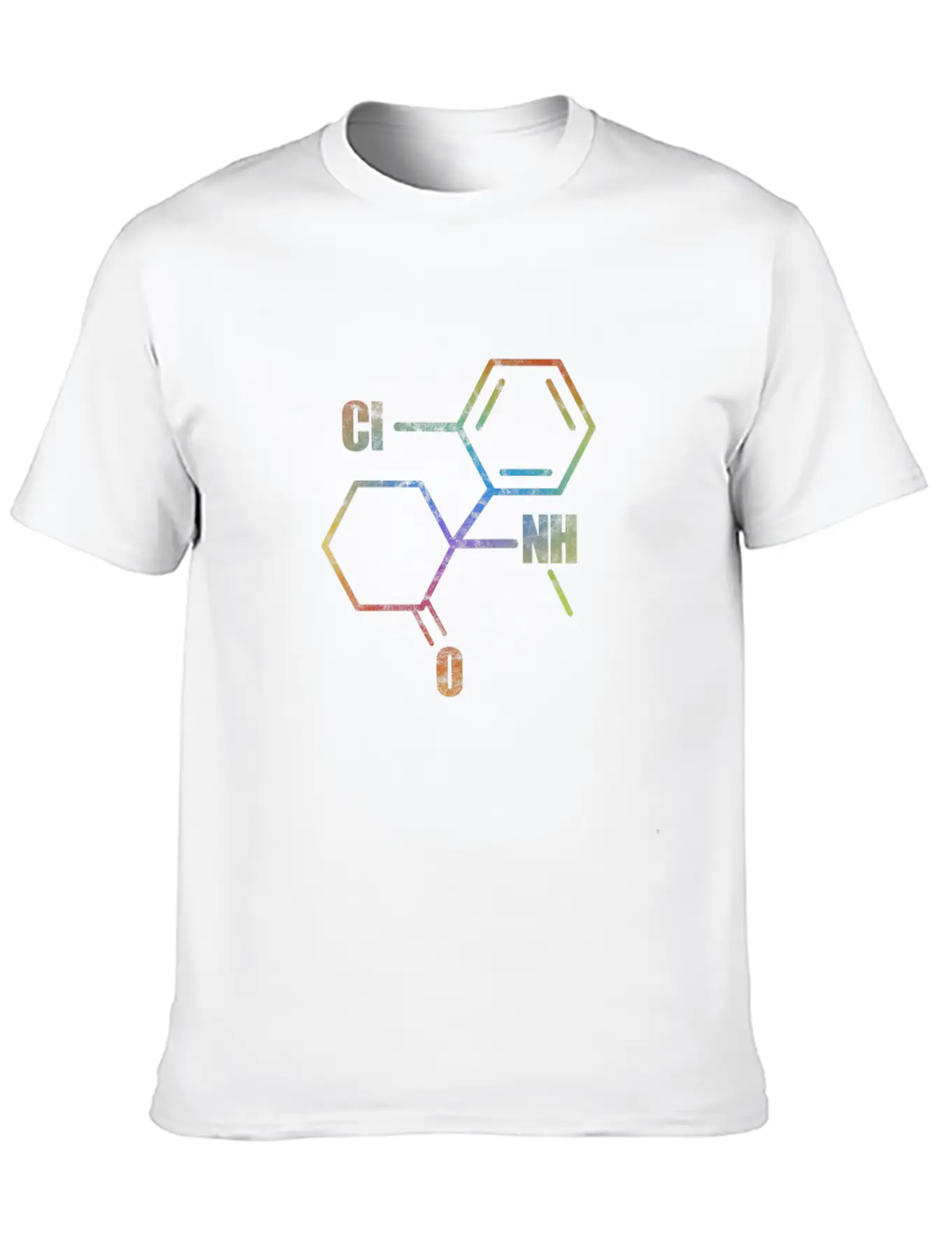 Techno Molecules CI NH O Vintage Casual Graphic T-Shirt – Simple And Comfortable Daily Wear