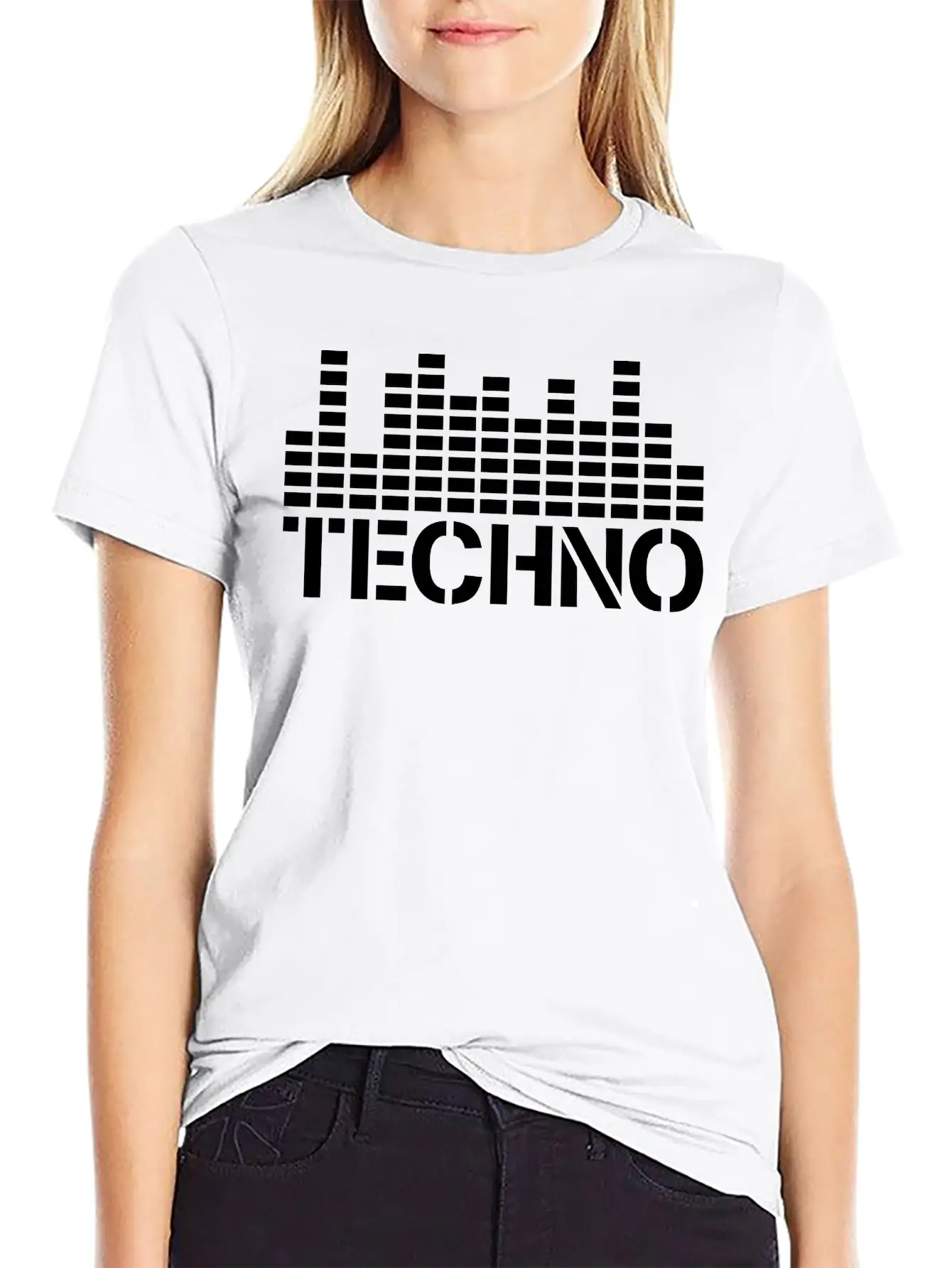Techno Music Love Letters Quote Dance Party Logo Unisex Casual T-Shirt – Clean Design For Daily Comfort