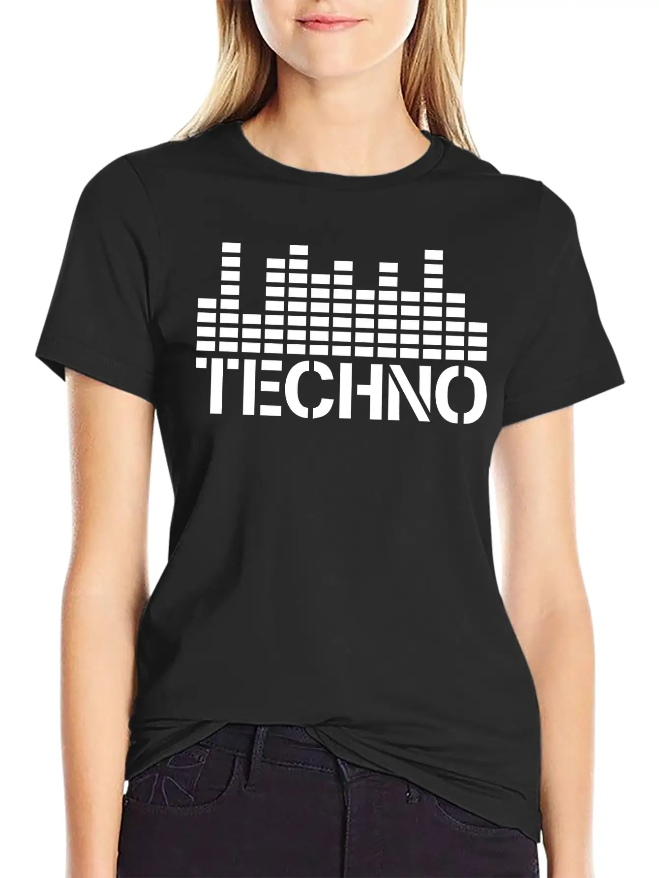 Techno Music Love Letters Quote Dance Party Logo Unisex Casual T-Shirt – Clean Design For Daily Comfort
