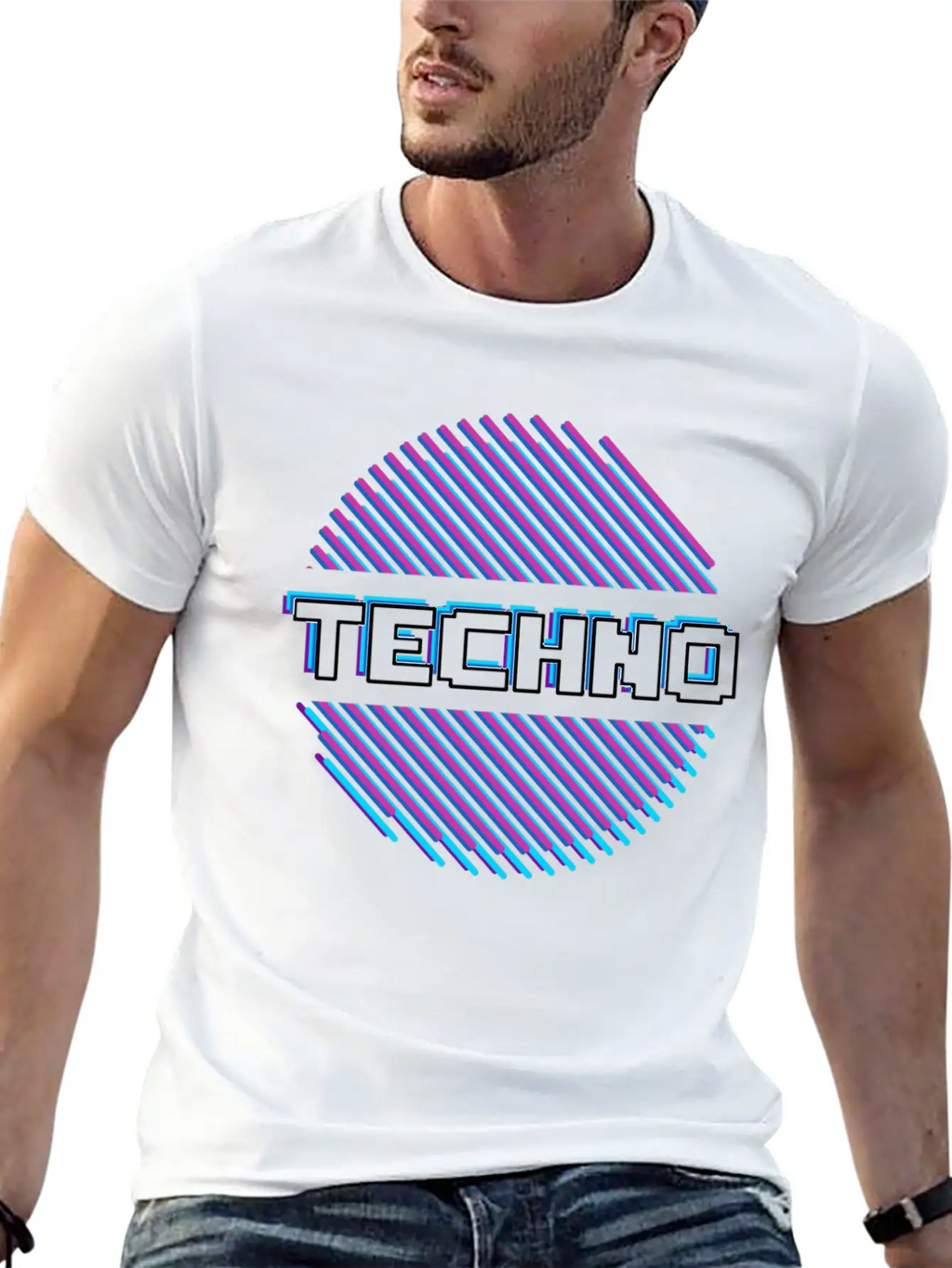 Techno Music Raver Rave Breathable Graphic T-Shirt – Perfect For Casual Days