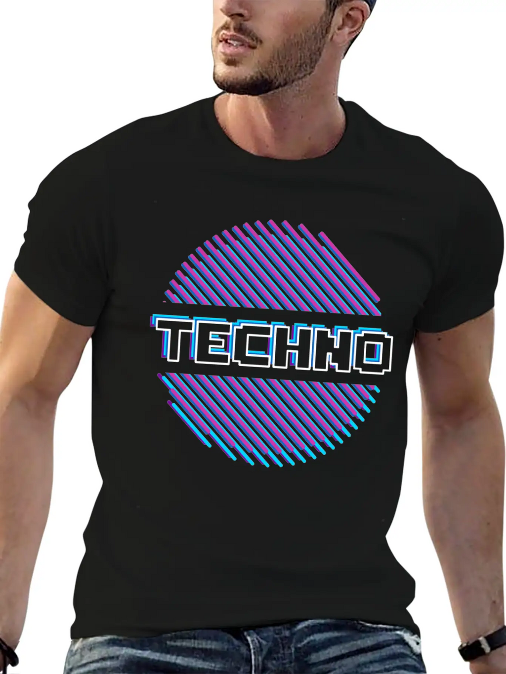 Techno Music Raver Rave Breathable Graphic T-Shirt – Perfect For Casual Days