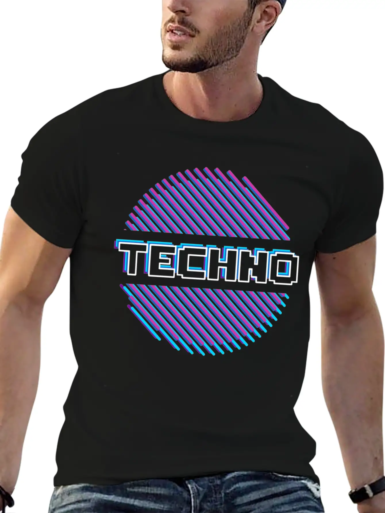 Techno Music Raver Rave Breathable Graphic T-Shirt – Perfect For Casual Days