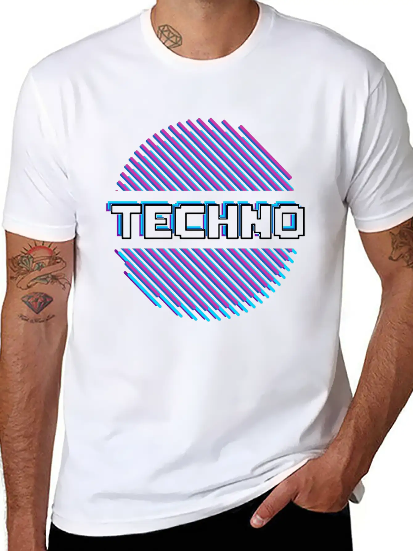 Techno Music Raver Rave Breathable Graphic T-Shirt – Perfect For Casual Days