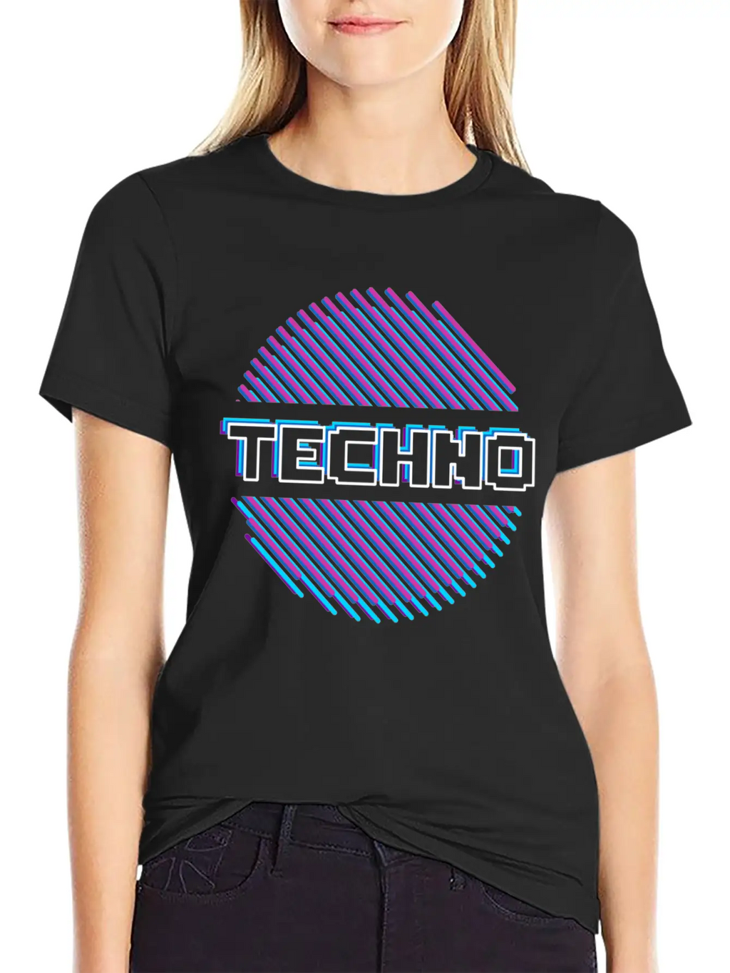 Techno Music Raver Rave Breathable Graphic T-Shirt – Perfect For Casual Days