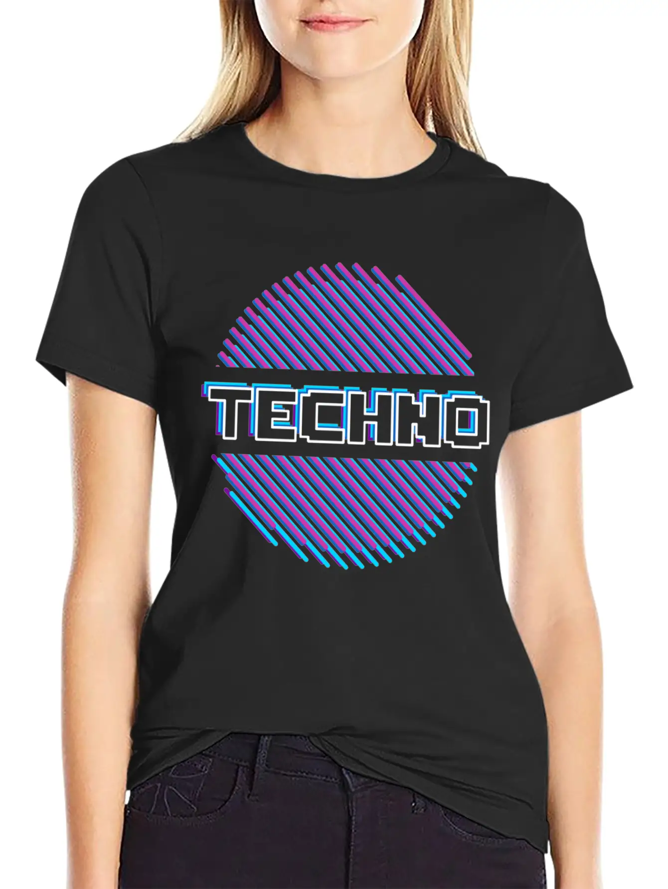 Techno Music Raver Rave Breathable Graphic T-Shirt – Perfect For Casual Days