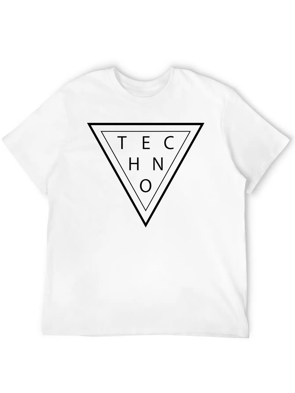 Techno Music Triangle Rave DJ Gifts Unisex Casual T-Shirt – Clean Design For Daily Comfort