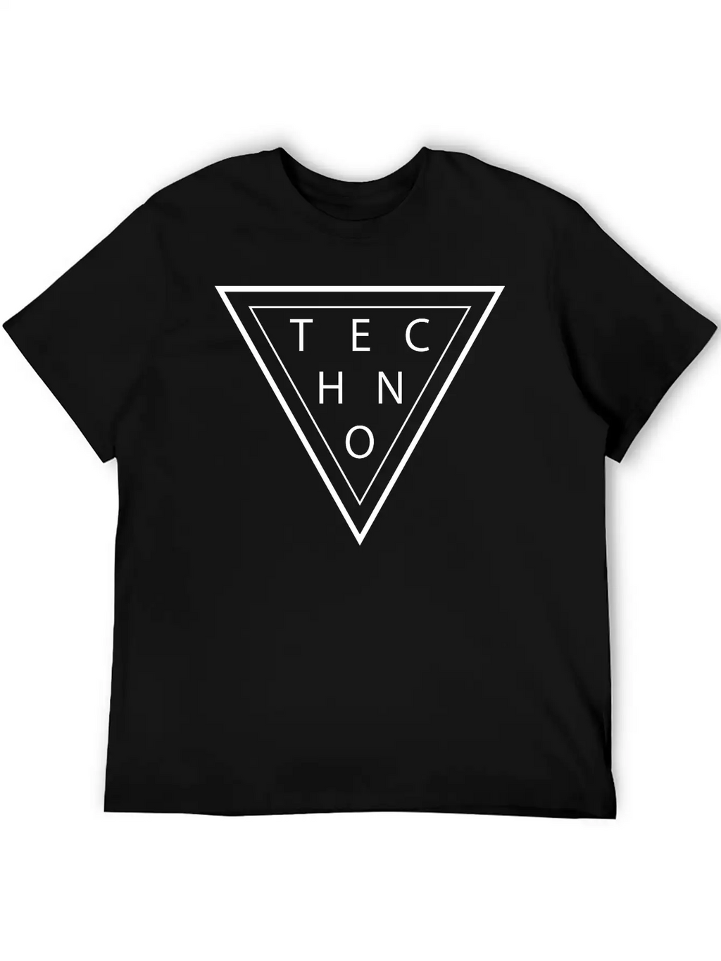 Techno Music Triangle Rave DJ Gifts Unisex Casual T-Shirt – Clean Design For Daily Comfort
