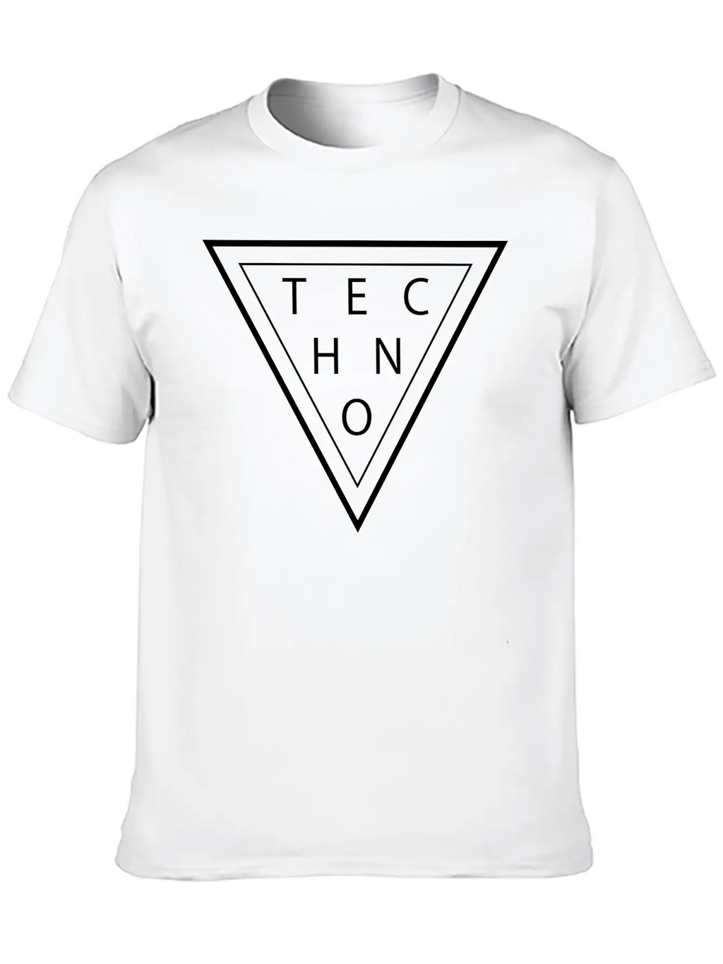 Techno Music Triangle Rave DJ Gifts Unisex Casual T-Shirt – Clean Design For Daily Comfort
