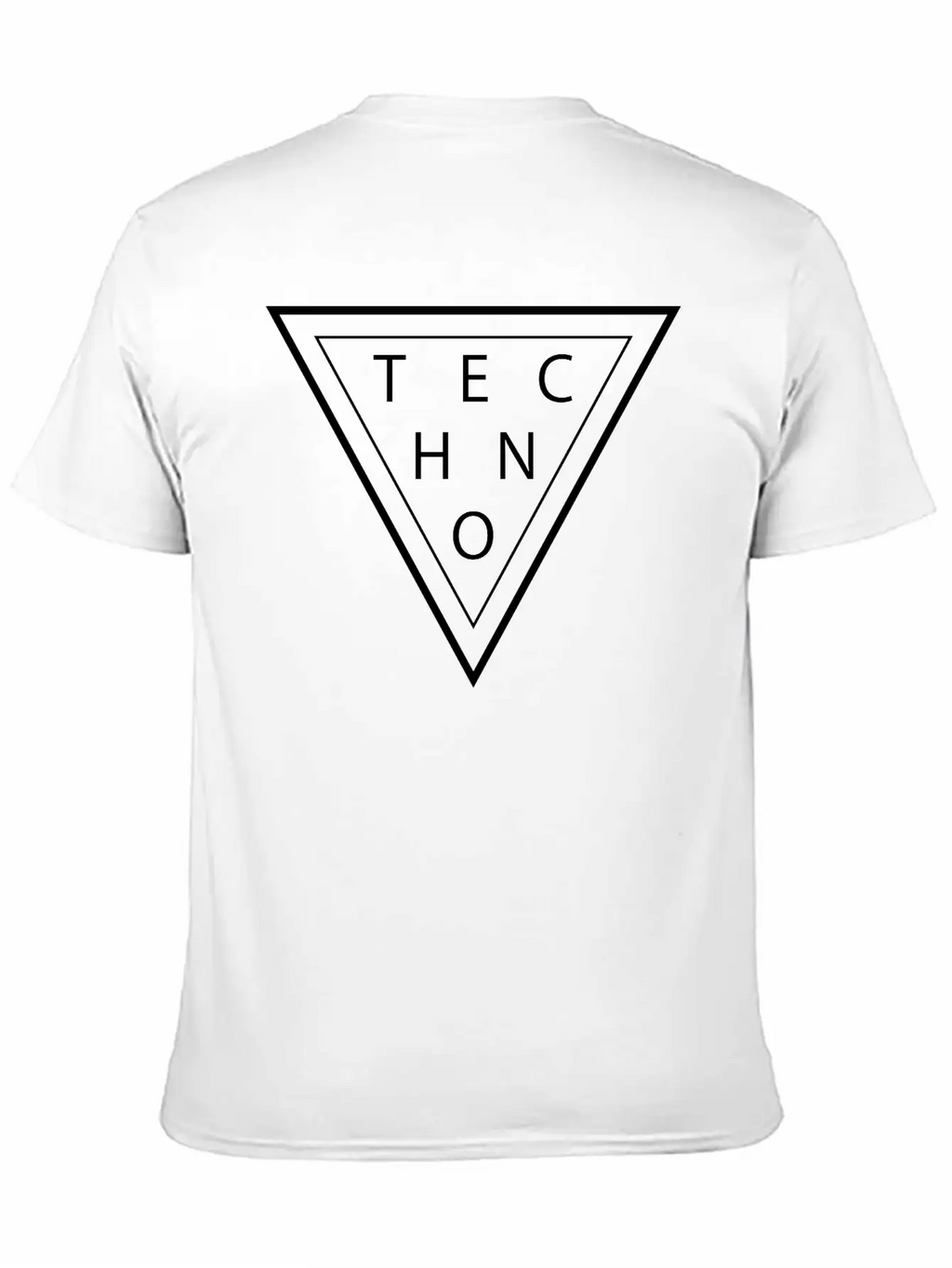 Techno Music Triangle Rave DJ Gifts Unisex Casual T-Shirt – Clean Design For Daily Comfort