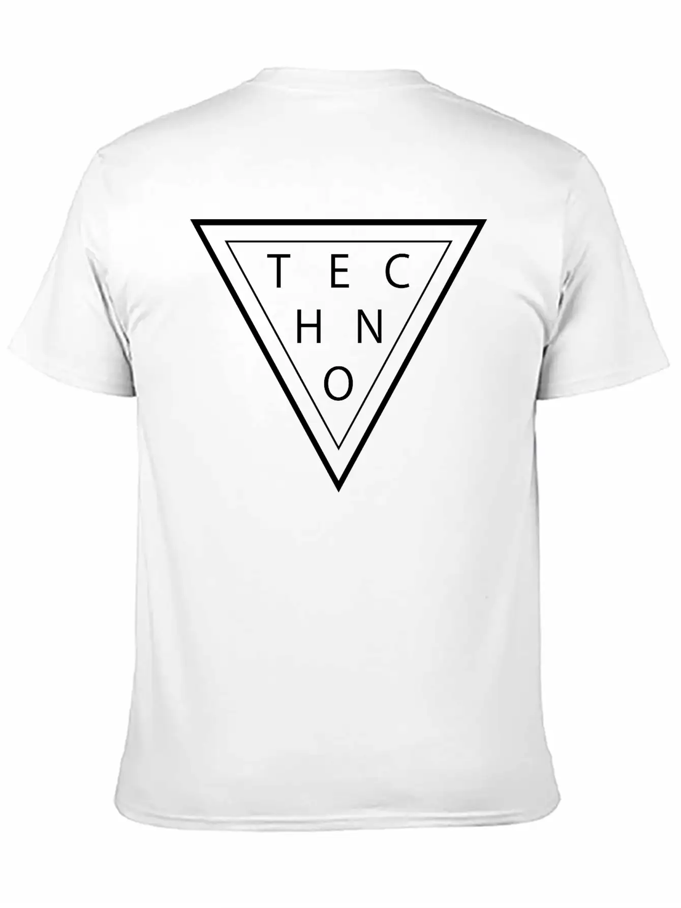 Techno Music Triangle Rave DJ Gifts Unisex Casual T-Shirt – Clean Design For Daily Comfort