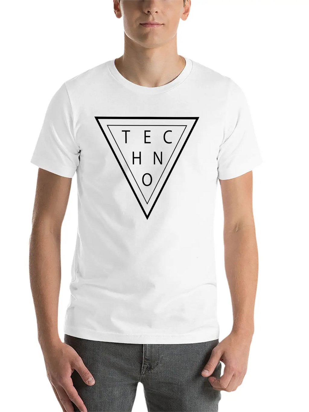 Techno Music Triangle Rave DJ Gifts Unisex Casual T-Shirt – Clean Design For Daily Comfort