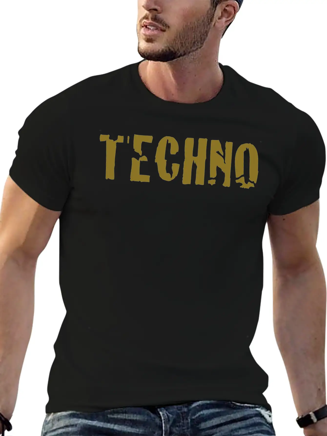 Techno Unisex Short Sleeve Soft Cotton T-Shirt – Casual Everyday Wear