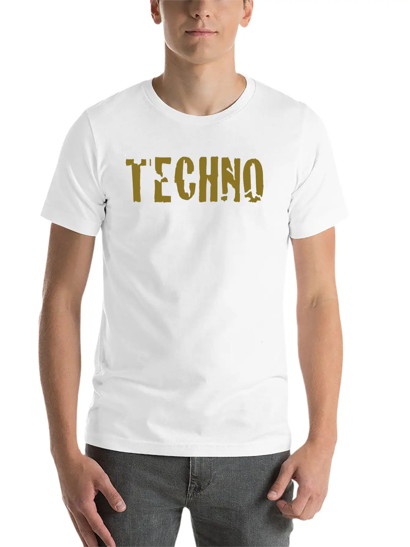 Techno Unisex Short Sleeve Soft Cotton T-Shirt – Casual Everyday Wear