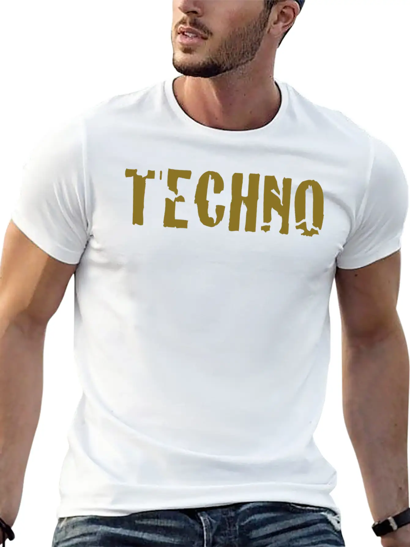 Techno Unisex Short Sleeve Soft Cotton T-Shirt – Casual Everyday Wear