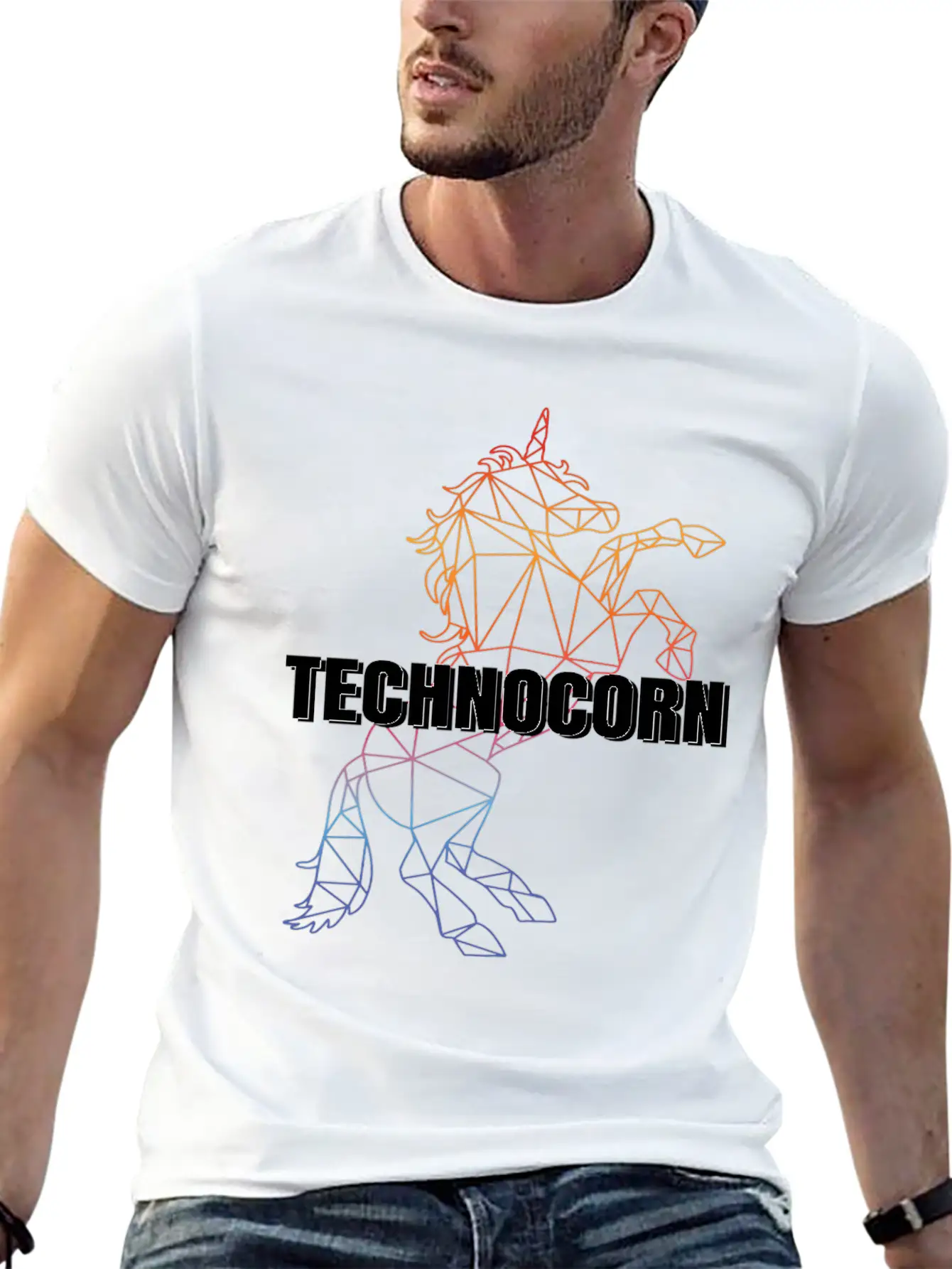 Technocorn Festival EDM Music Unisex Casual T-Shirt – Clean Design For Daily Comfort