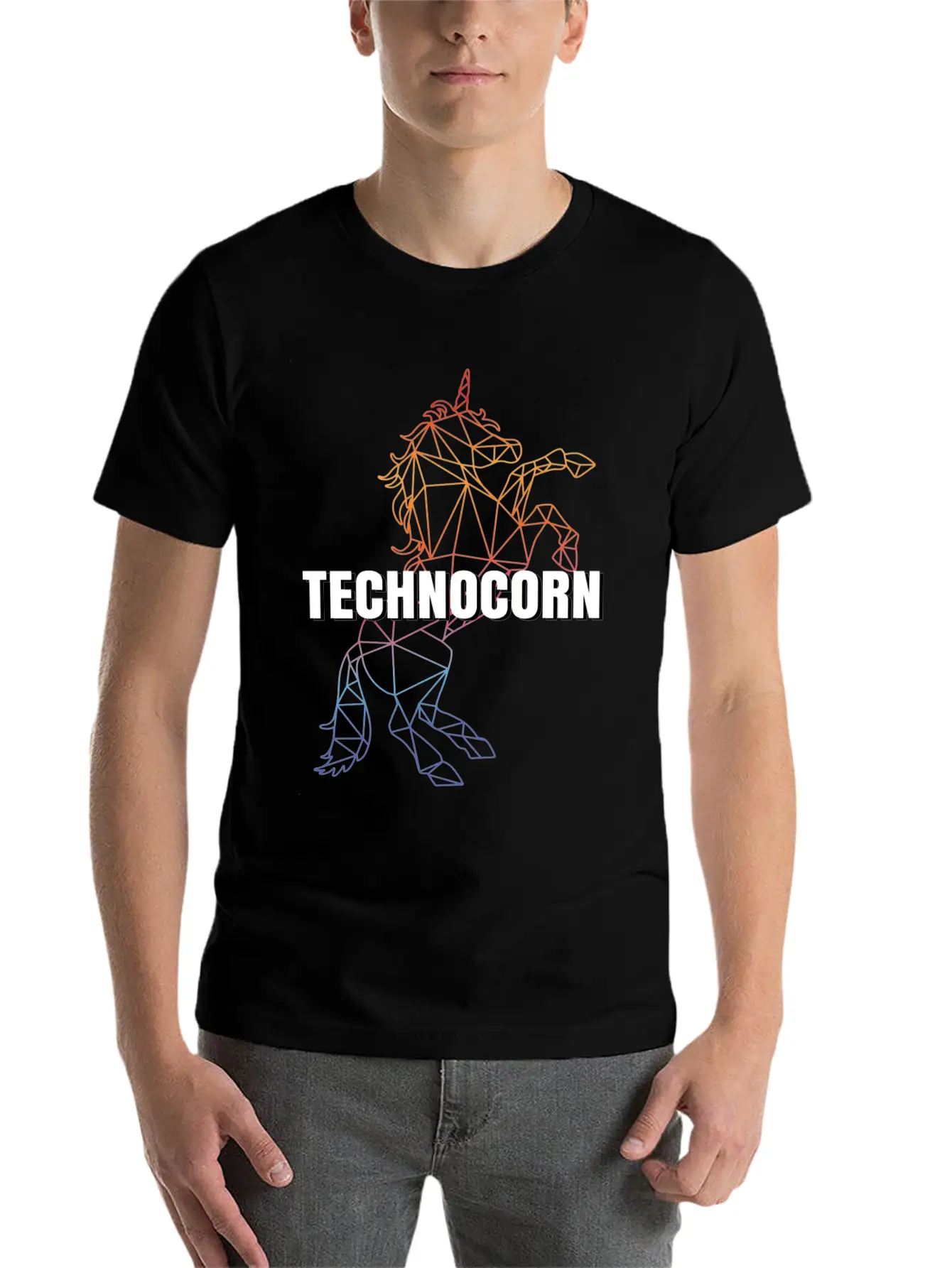 Technocorn Festival EDM Music Unisex Casual T-Shirt – Clean Design For Daily Comfort