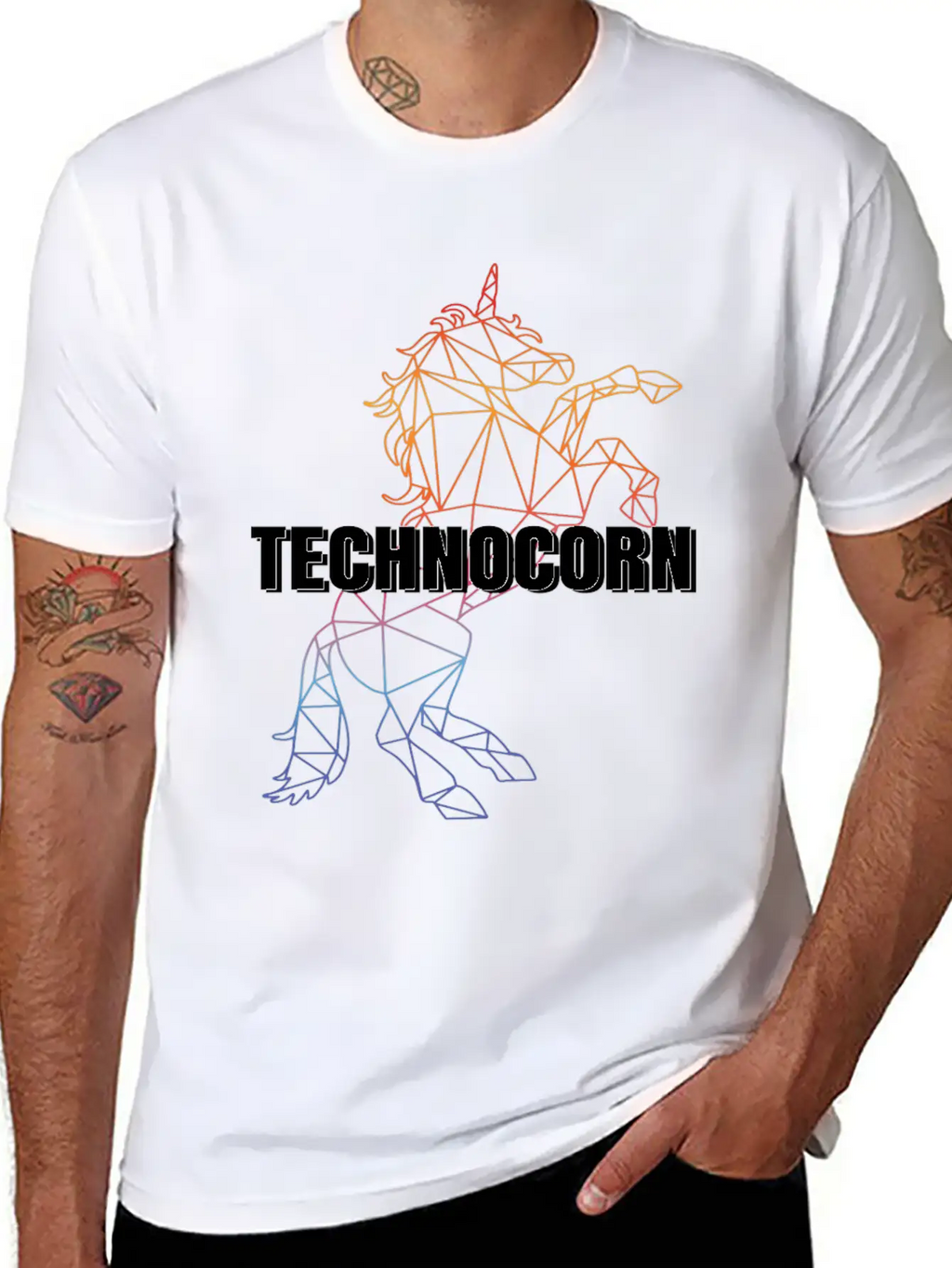 Technocorn Festival EDM Music Unisex Casual T-Shirt – Clean Design For Daily Comfort