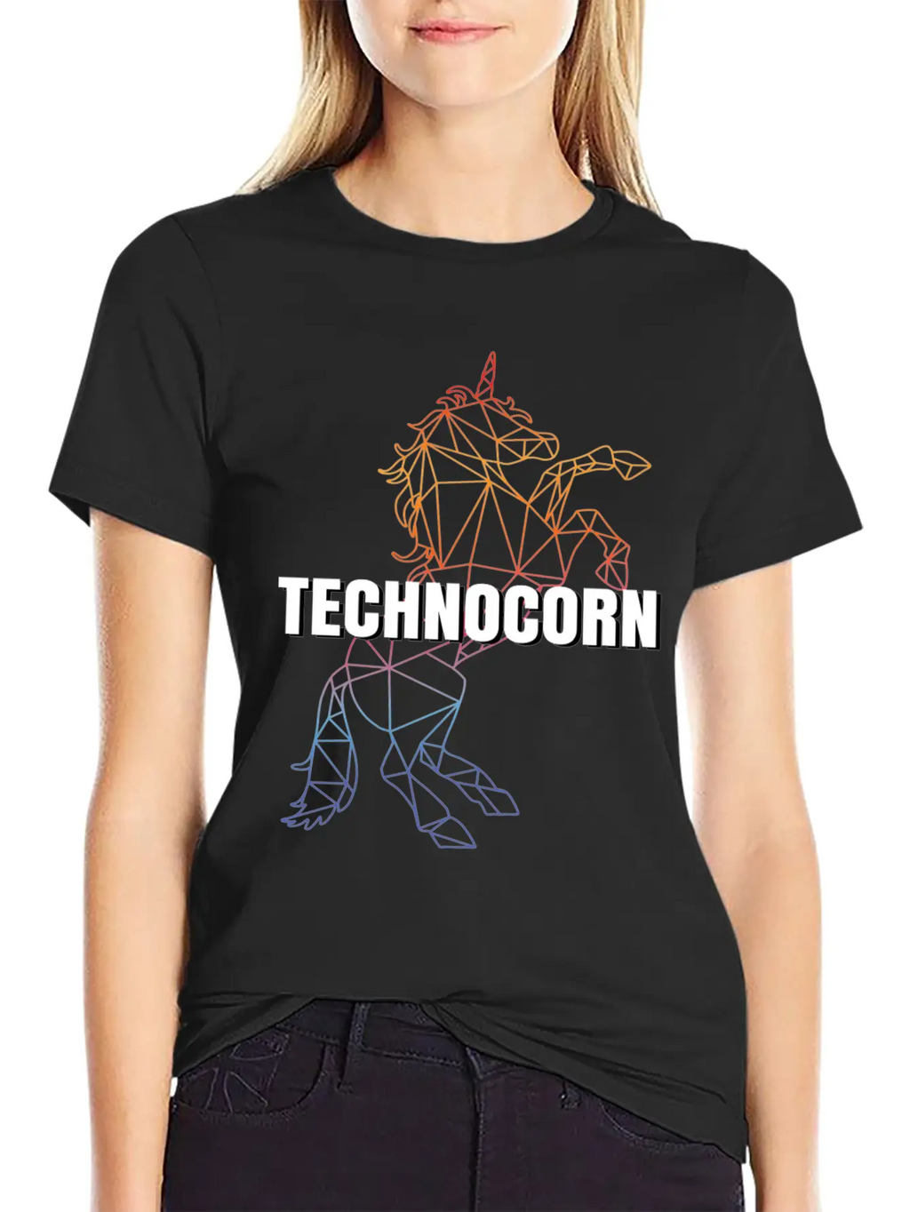 Technocorn Festival EDM Music Unisex Casual T-Shirt – Clean Design For Daily Comfort