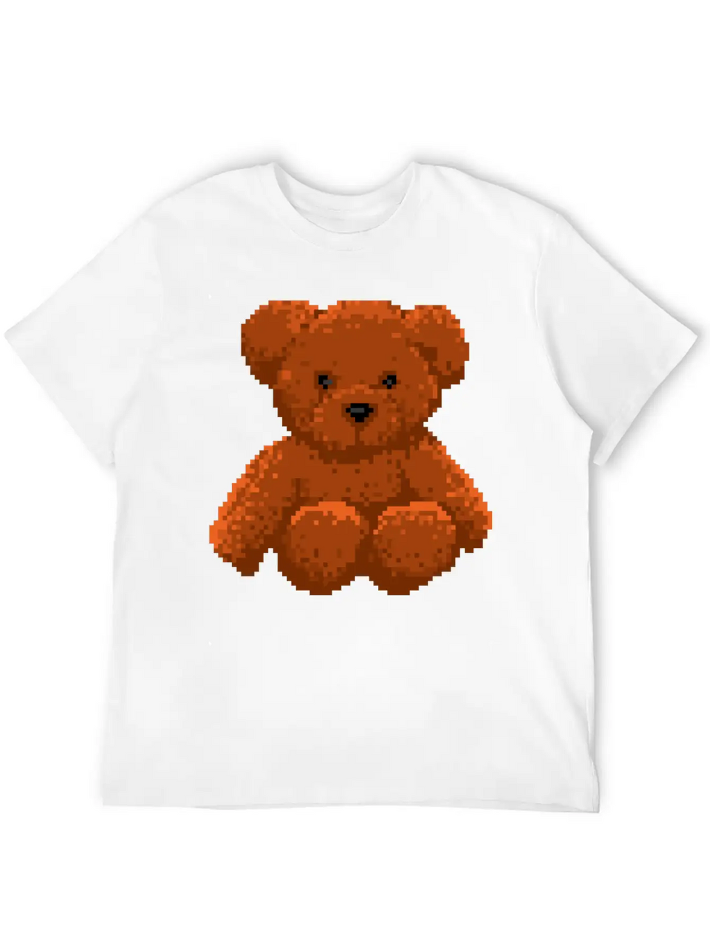 Teddy Bear 8 Bit Pixel Art Stylish Everyday T-Shirt – Unisex Basic Cotton Tee