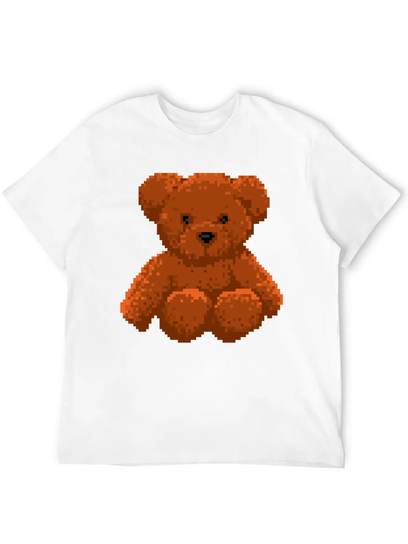 Teddy Bear 8 Bit Pixel Art Stylish Everyday T-Shirt – Unisex Basic Cotton Tee