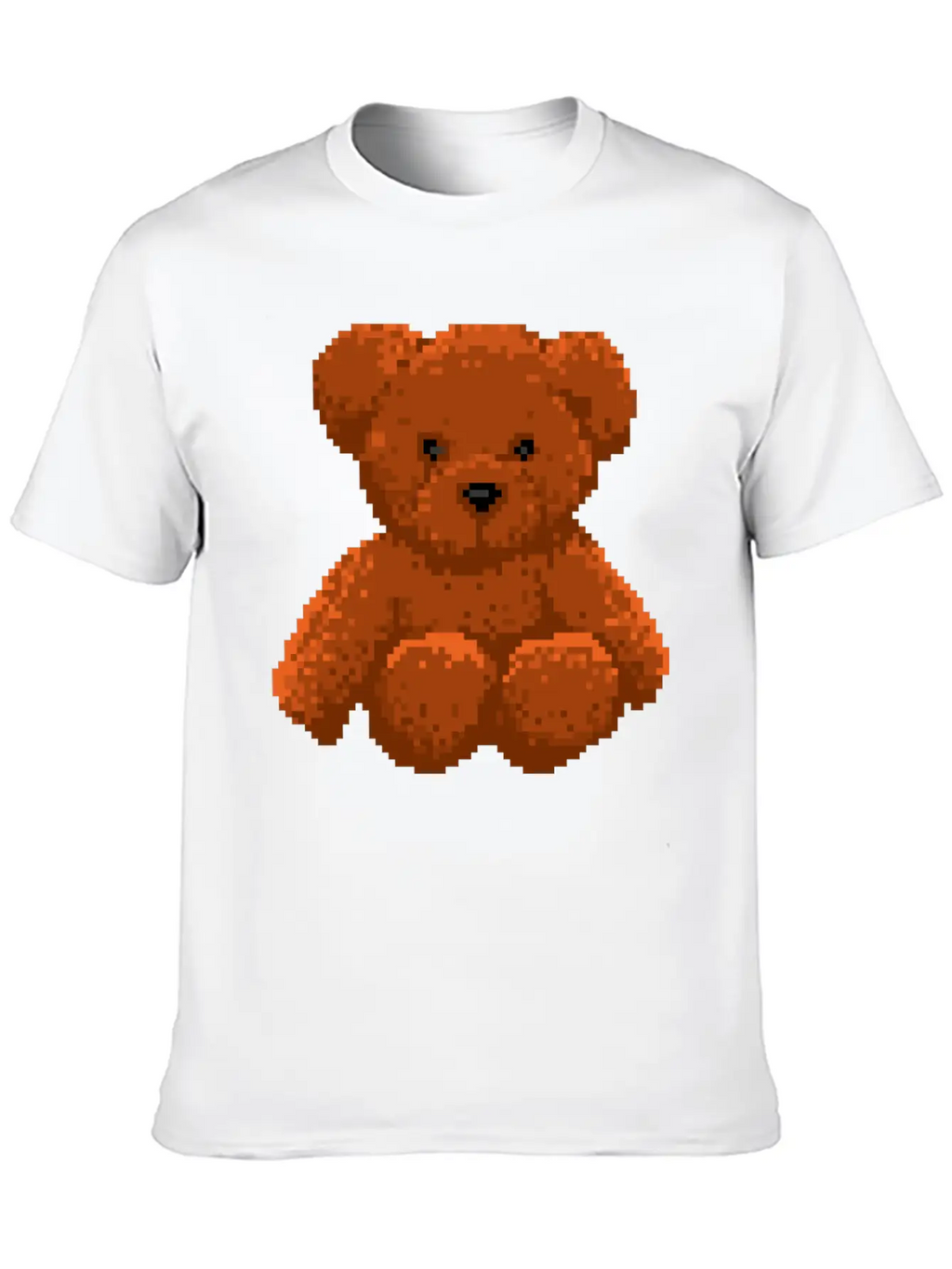 Teddy Bear 8 Bit Pixel Art Stylish Everyday T-Shirt – Unisex Basic Cotton Tee