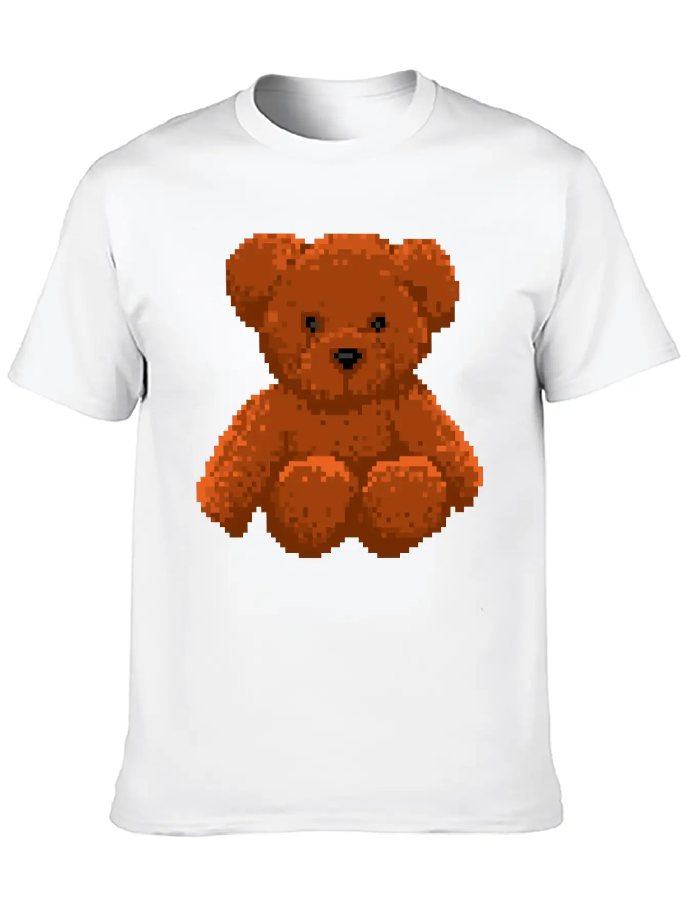 Teddy Bear 8 Bit Pixel Art Stylish Everyday T-Shirt – Unisex Basic Cotton Tee