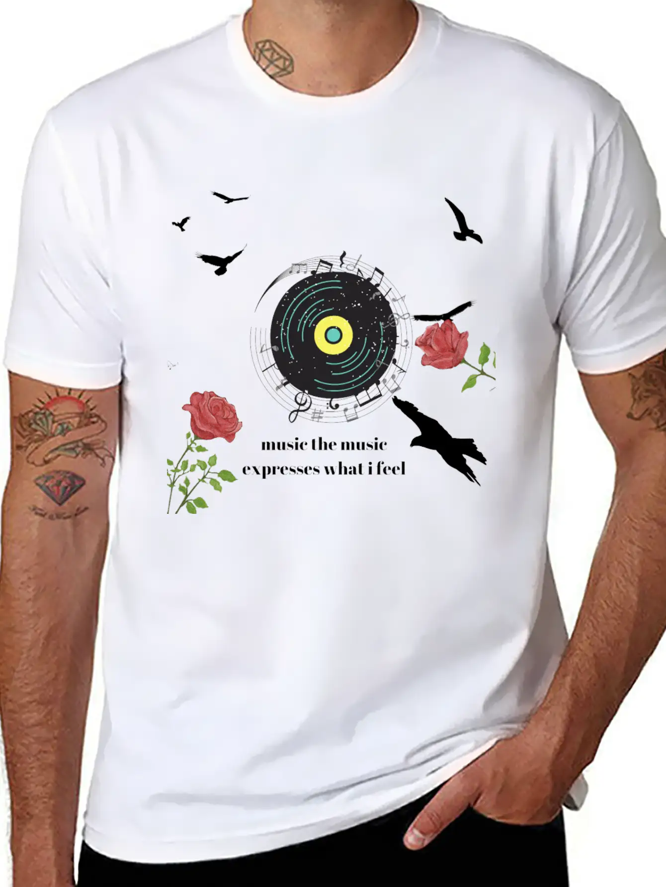 Teen Shirt Music Essential Cotton Tee For Daily Outfits – Unisex Style