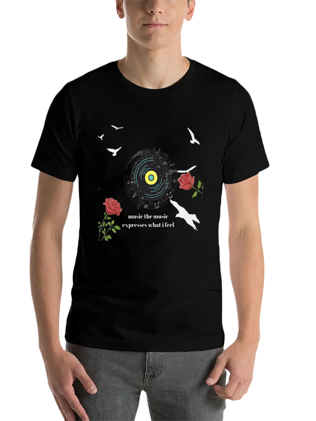 Teen Shirt Music Essential Cotton Tee For Daily Outfits – Unisex Style