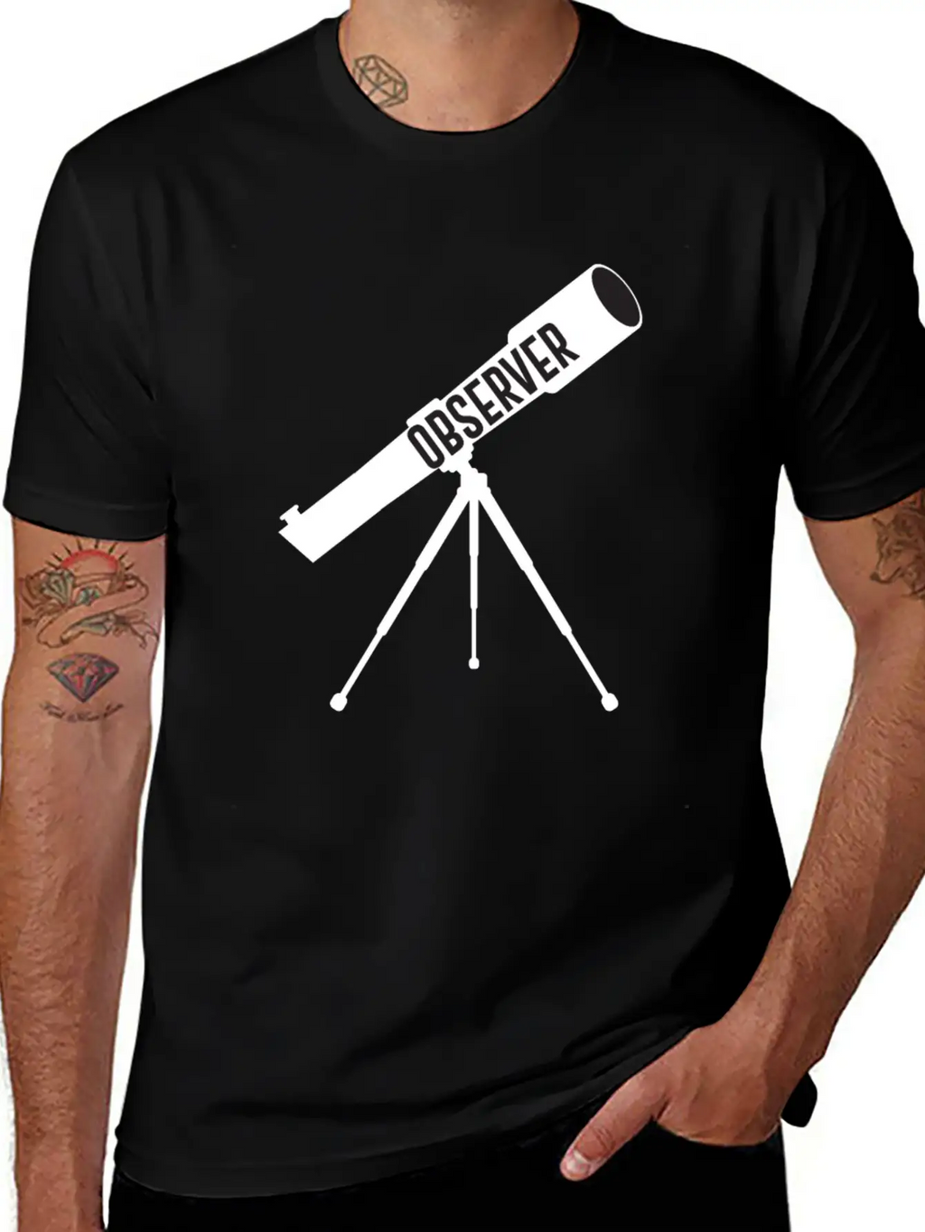 Telescope Space Love Astronomy Science Nerd Breathable Soft Cotton T-Shirt – Timeless Casual Look