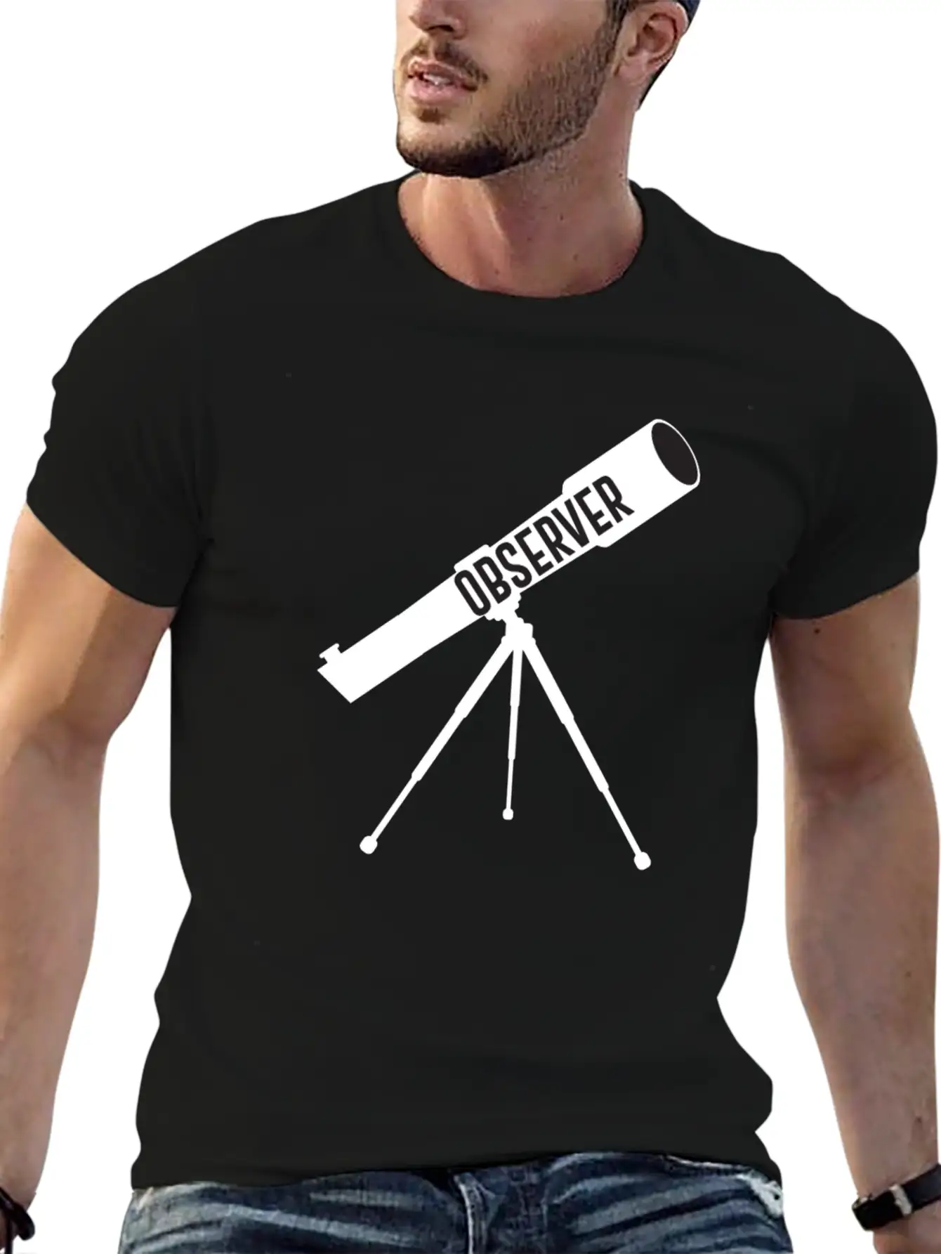 Telescope Space Love Astronomy Science Nerd Breathable Soft Cotton T-Shirt – Timeless Casual Look