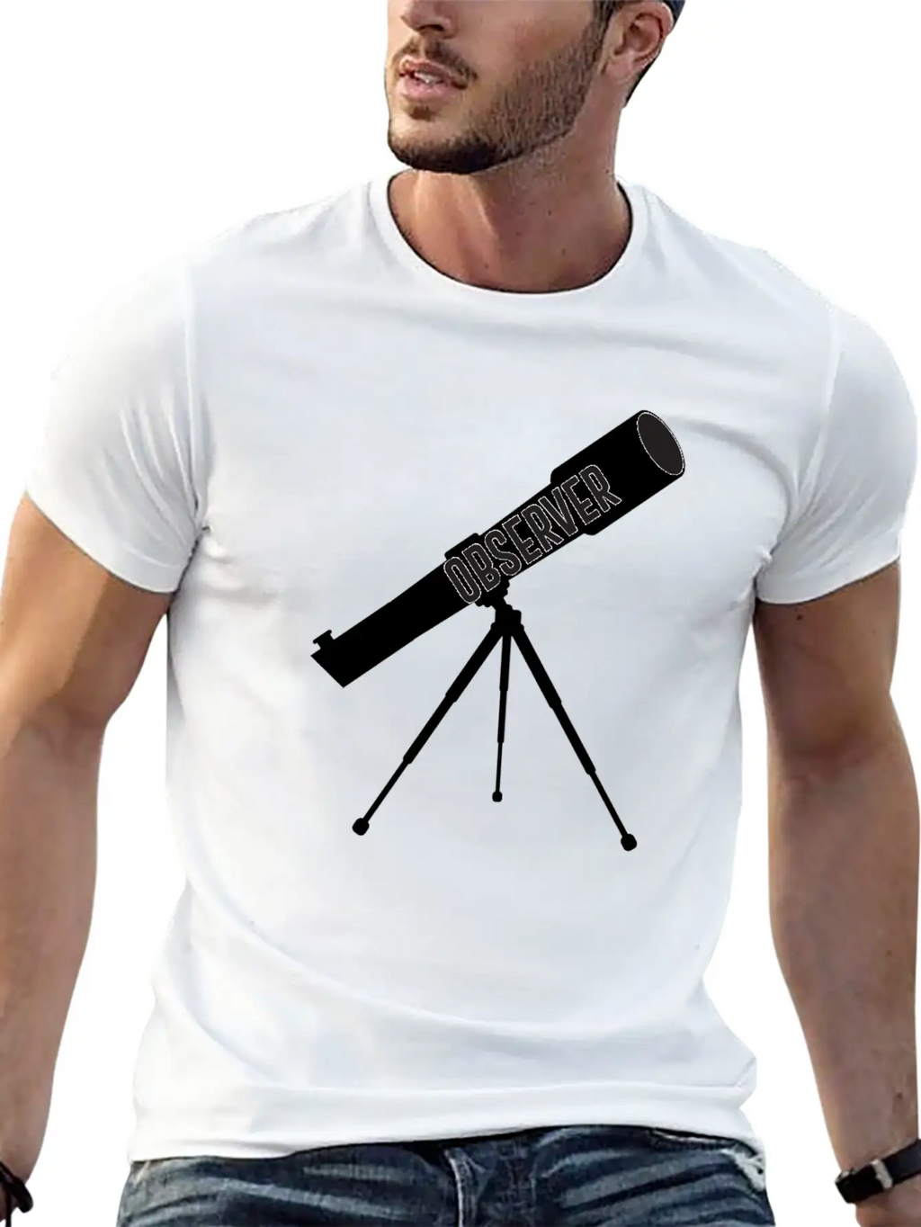 Telescope Space Love Astronomy Science Nerd Breathable Soft Cotton T-Shirt – Timeless Casual Look