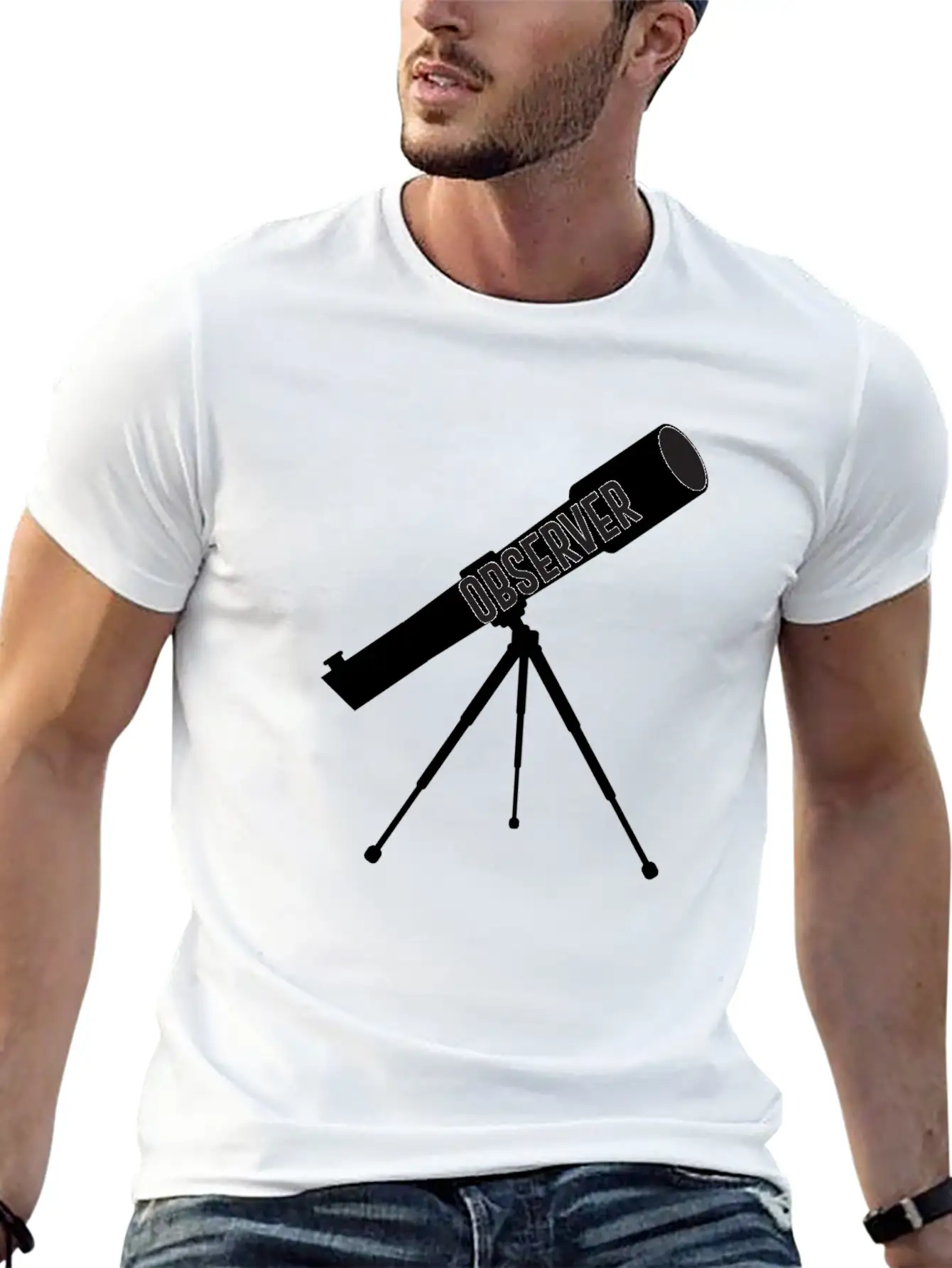 Telescope Space Love Astronomy Science Nerd Breathable Soft Cotton T-Shirt – Timeless Casual Look