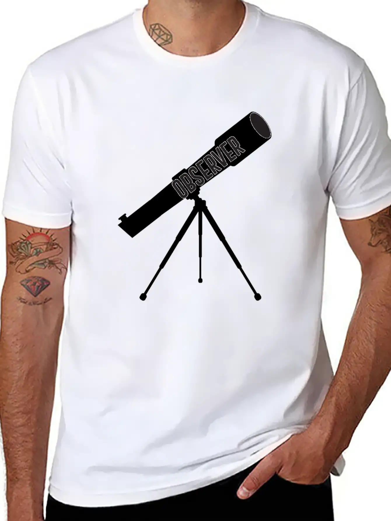 Telescope Space Love Astronomy Science Nerd Breathable Soft Cotton T-Shirt – Timeless Casual Look